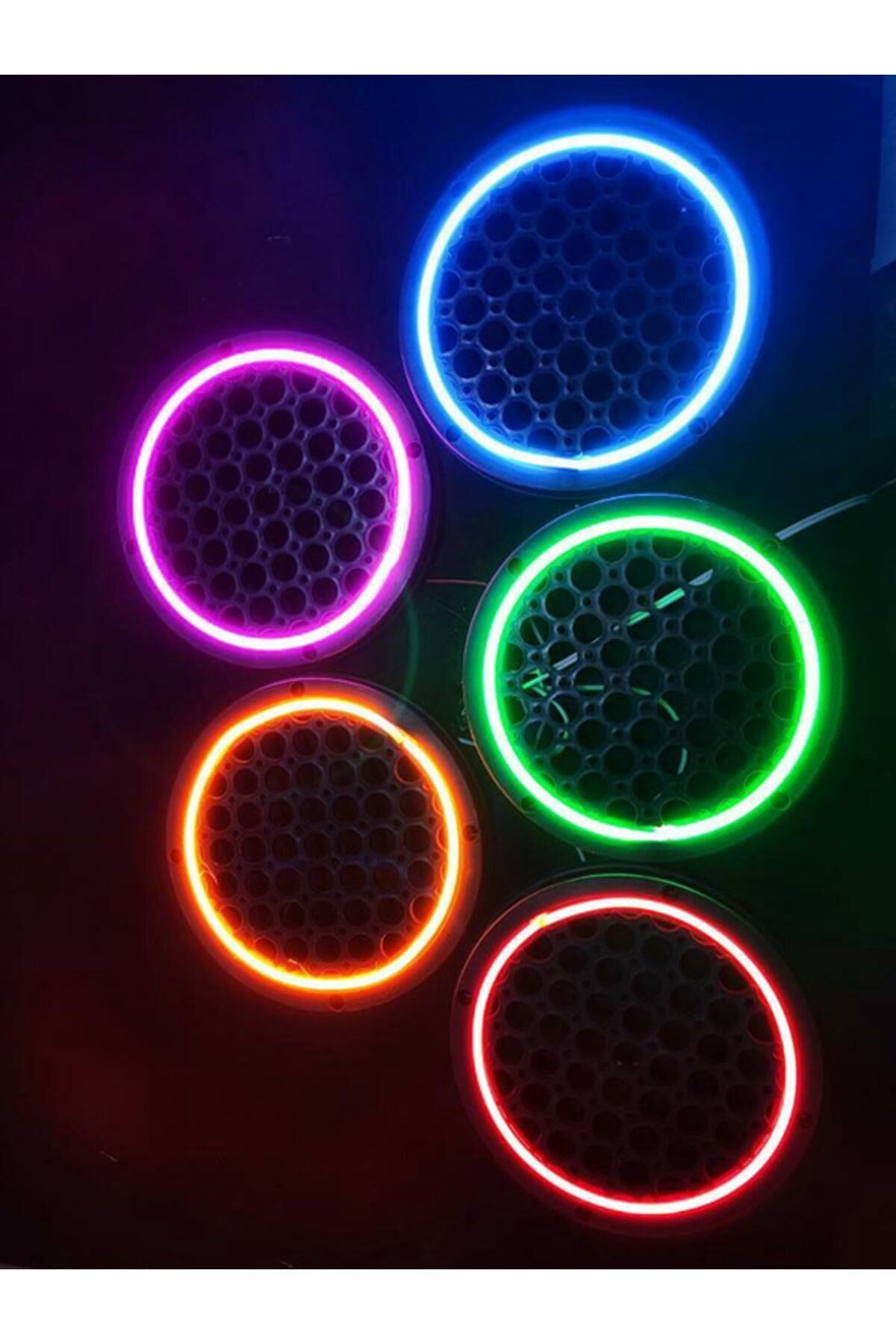 Bolsat OTO HOPARLÖR MONTAJ KAPAĞI 20CM NEON IŞIKLI 2'Lİ TAKIM