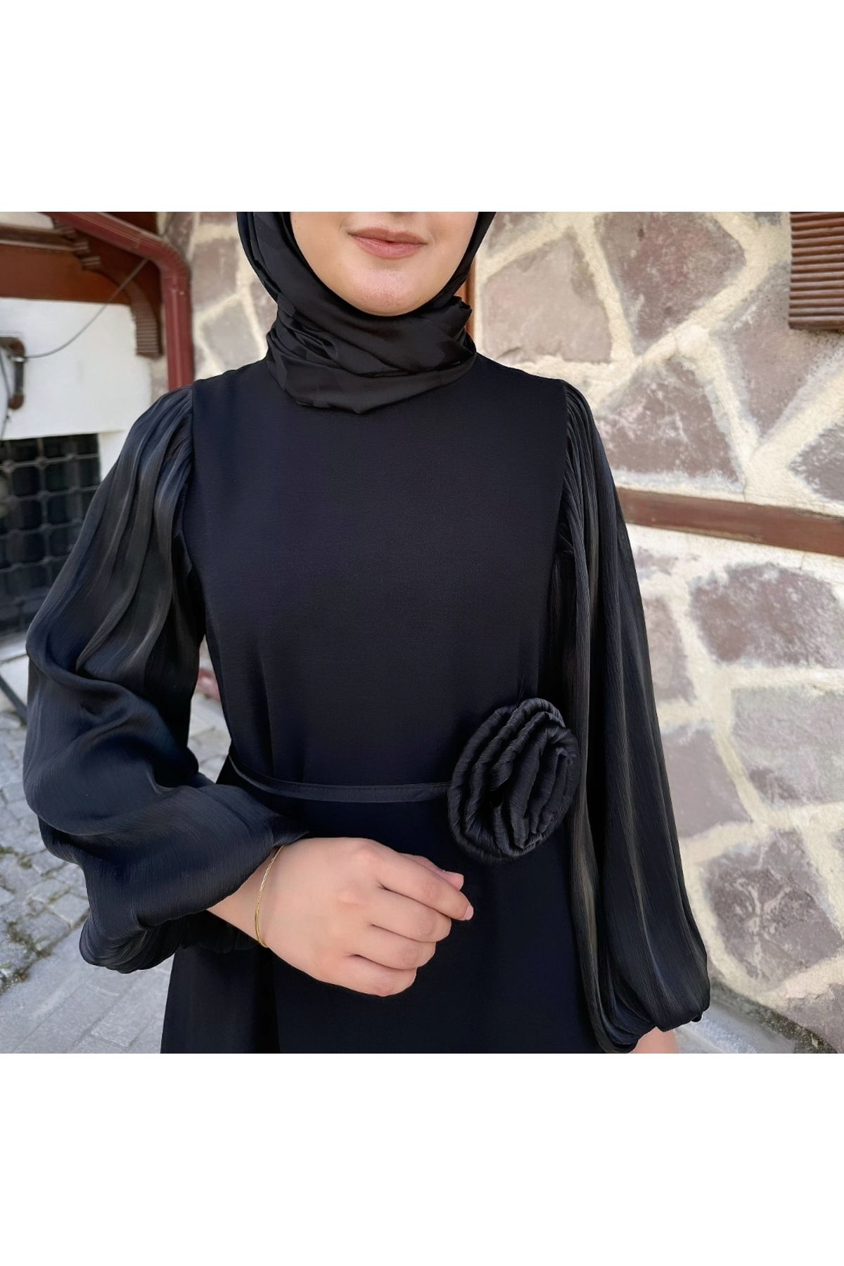 sümeyra Gül figur krep kumaş elbise