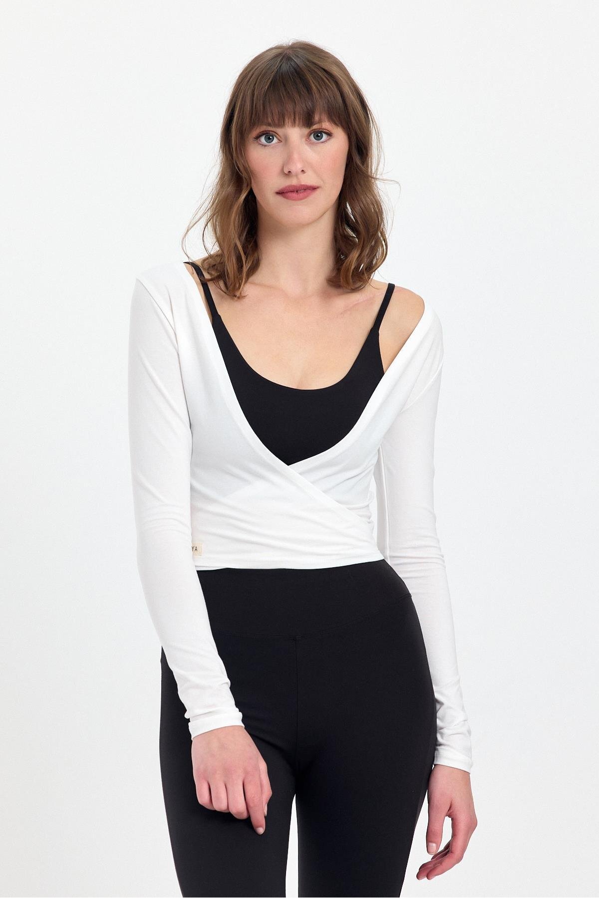 GEYA  Uzun Kollu Bluz - Bel Bağlama Detaylı Üst - Bağlamalı İnce Hırka - Görsel 7