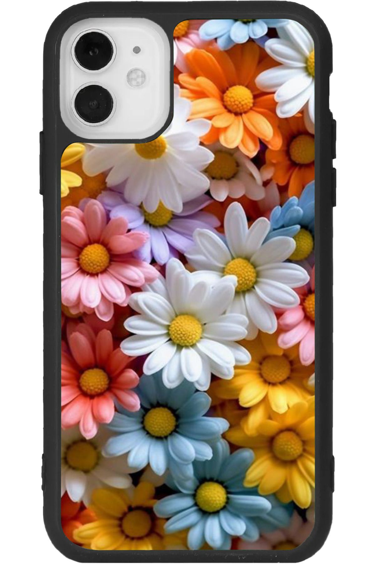 Aksel Kılıf iphone 12 Uyumlu Baskılı, Mat Siyah Renk, Yumuşak Silikon, Koruyucu, Şok Emici Kapak, Kılıf