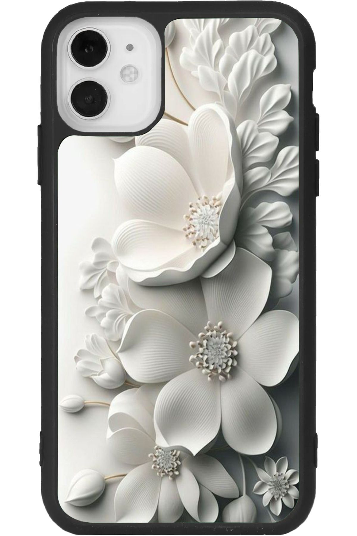 Aksel Kılıf iphone 12 Mini Uyumlu Baskılı, Mat Siyah Renk, Yumuşak Silikon, Koruyucu, Şok Emici Kapak, Kılıf