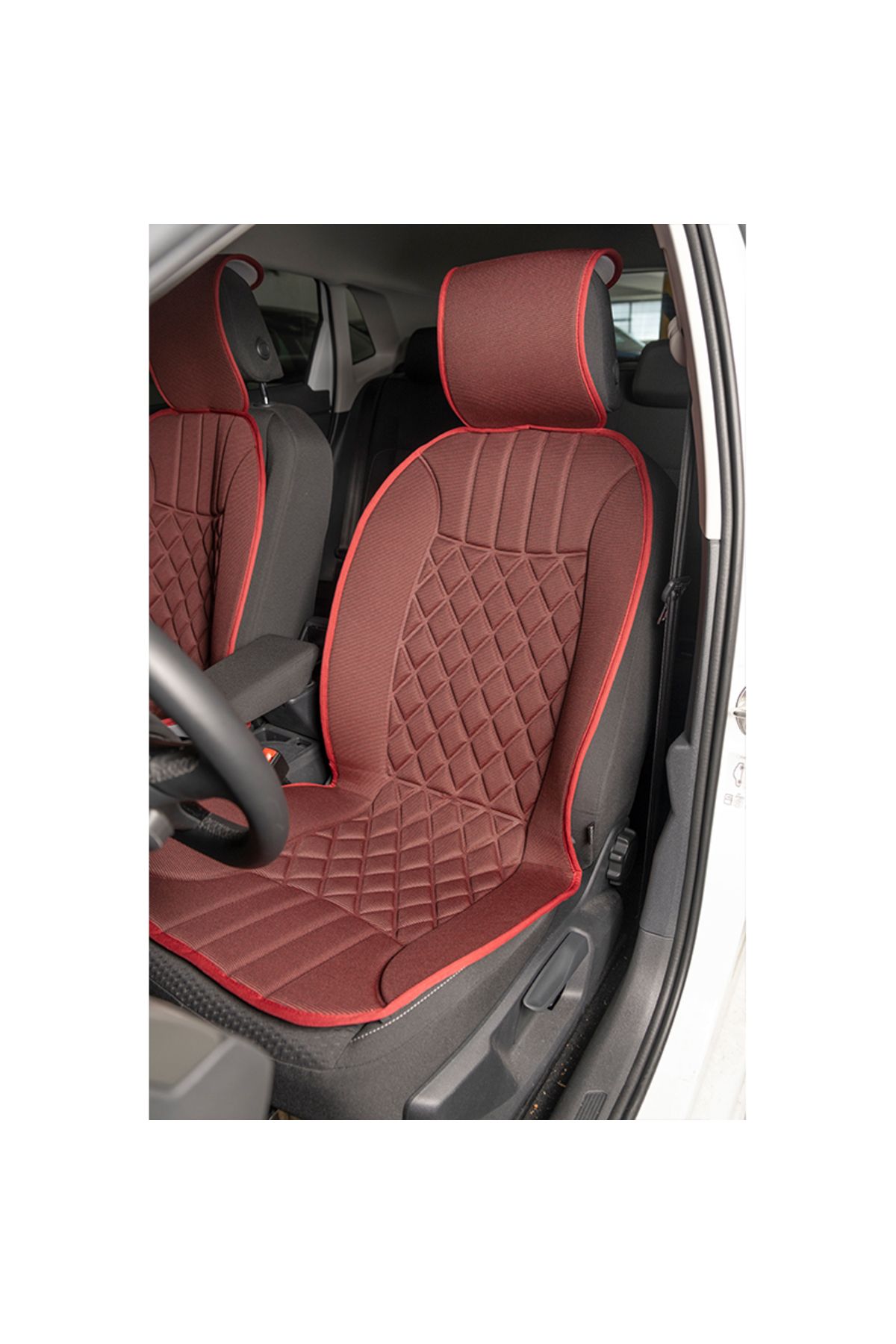 autogoodstore Volvo S40 Uyumlu Lüx Oto Koltuk Minderi Ön 2'li Set Elegance KIRMIZI ags
