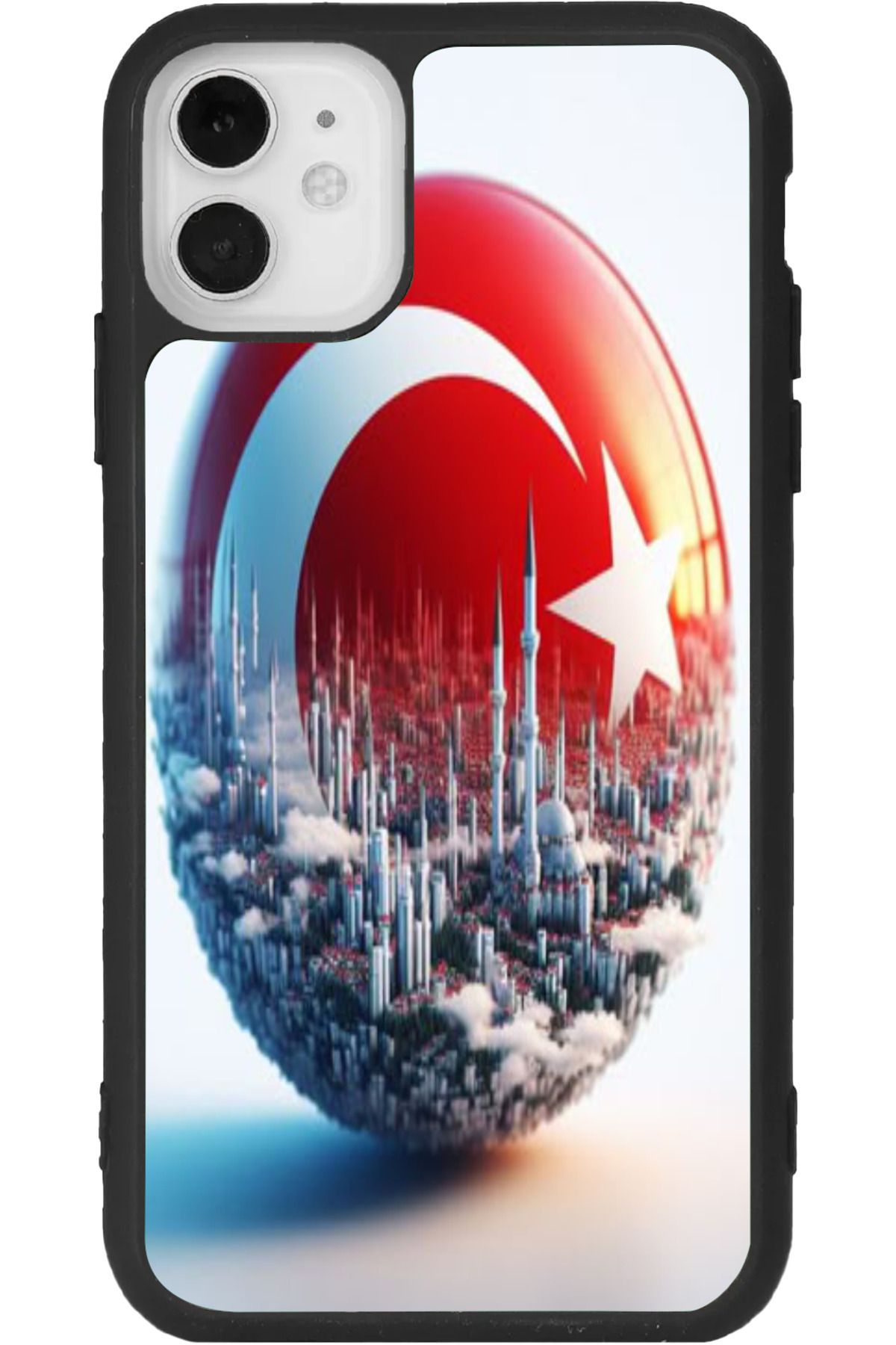 Aksel Kılıf iphone 12 Mini Uyumlu Baskılı, Mat Siyah Renk, Yumuşak Silikon, Koruyucu, Şok Emici Kapak, Kılıf