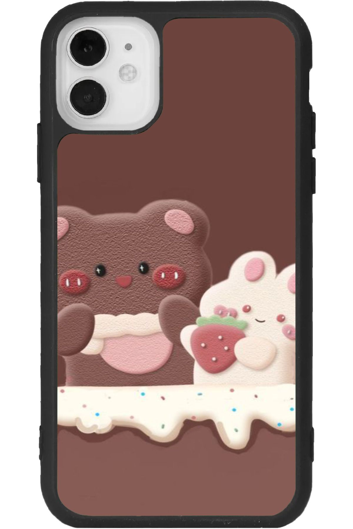 Aksel Kılıf iphone 12 Mini Uyumlu Baskılı, Mat Siyah Renk, Yumuşak Silikon, Koruyucu, Şok Emici Kapak, Kılıf