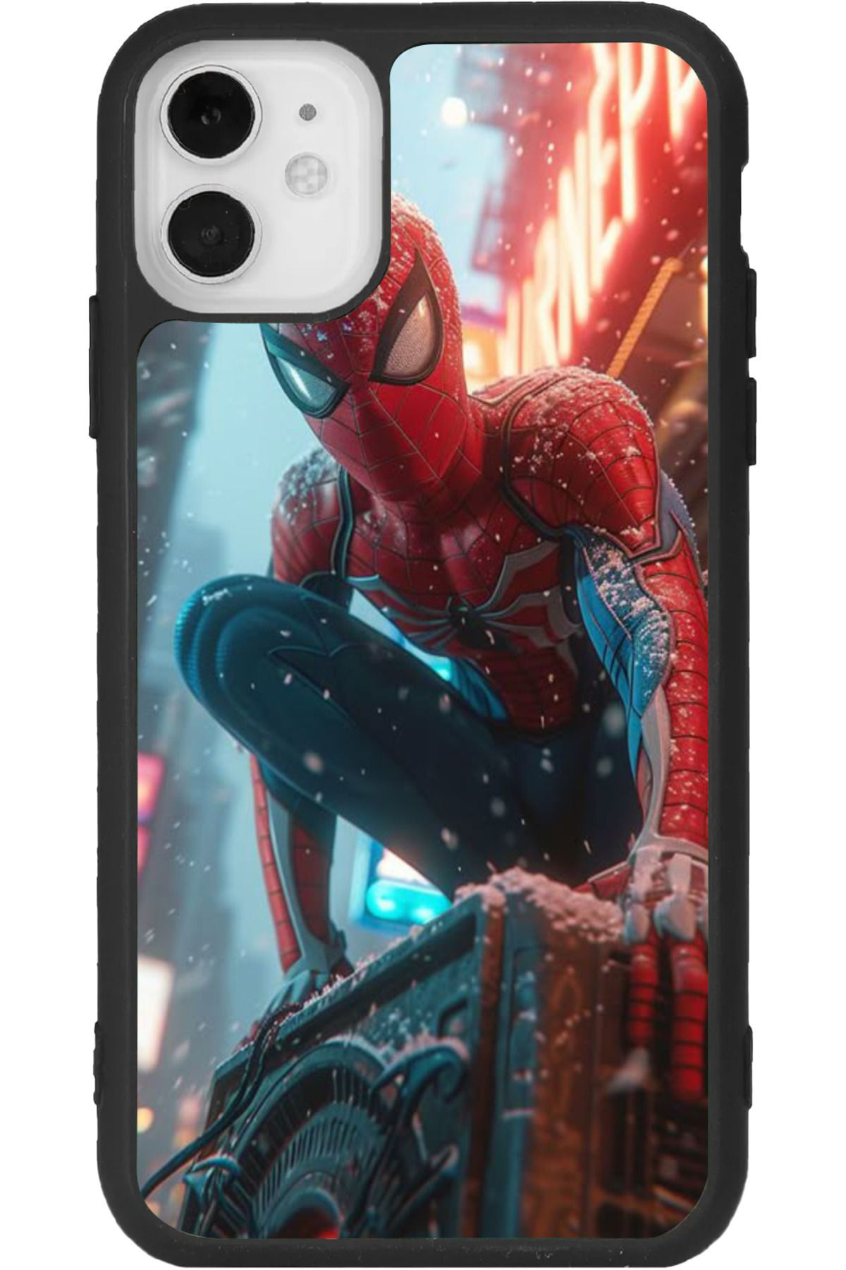 Aksel Kılıf iphone 12 Uyumlu Baskılı, Mat Siyah Renk, Yumuşak Silikon, Koruyucu, Şok Emici Kapak, Kılıf
