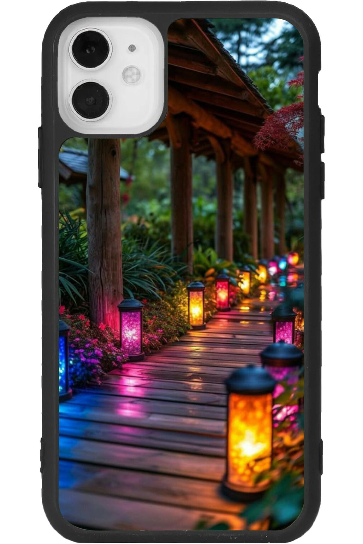 Aksel Kılıf iphone 12 Mini Uyumlu Baskılı, Mat Siyah Renk, Yumuşak Silikon, Koruyucu, Şok Emici Kapak, Kılıf