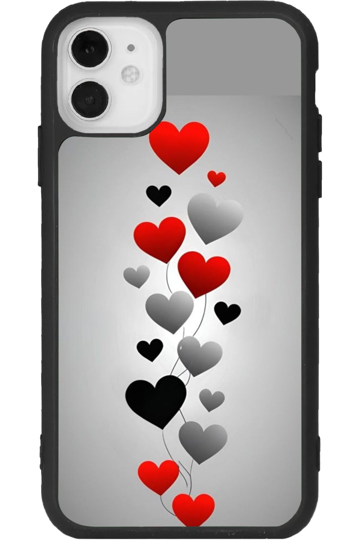 Aksel Kılıf iphone 12 Uyumlu Baskılı, Mat Siyah Renk, Yumuşak Silikon, Koruyucu, Şok Emici Kapak, Kılıf