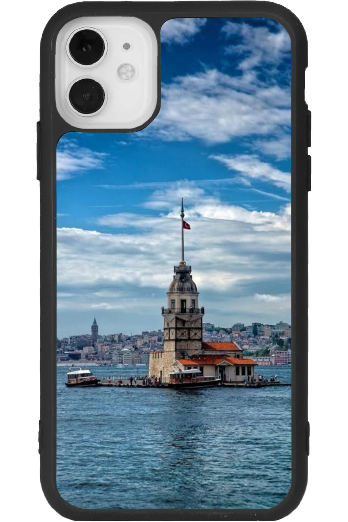 Aksel Kılıf iphone 12 Mini Uyumlu Baskılı, Mat Siyah Renk, Yumuşak Silikon, Koruyucu, Şok Emici Kapak, Kılıf