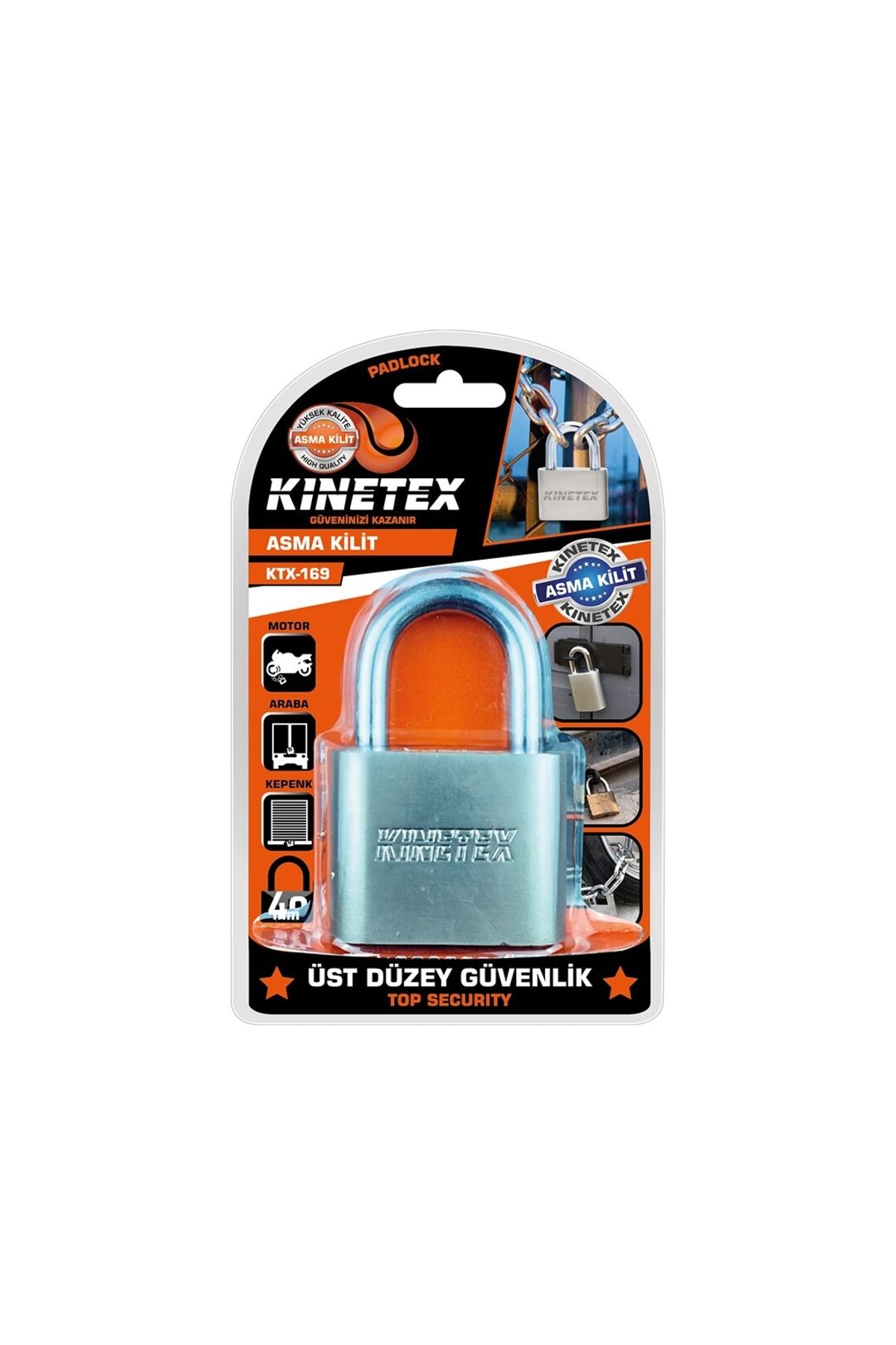 efmues Asma kilit KINETEX KTX-168 kaliteli 40 mm asma kilit