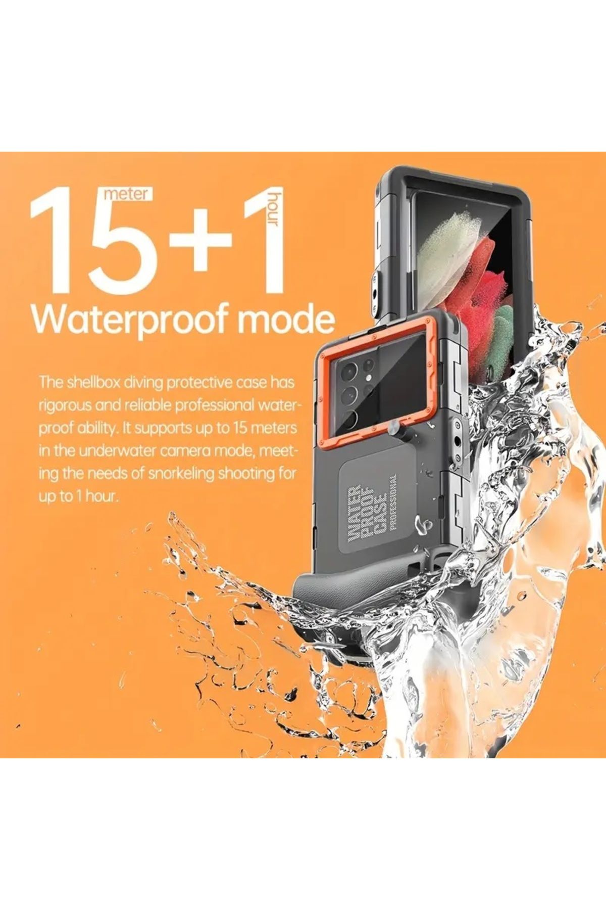 UPGRADE-Hard protective case for mobile phones,underwater photography case with a depth of up to 15 meters 8