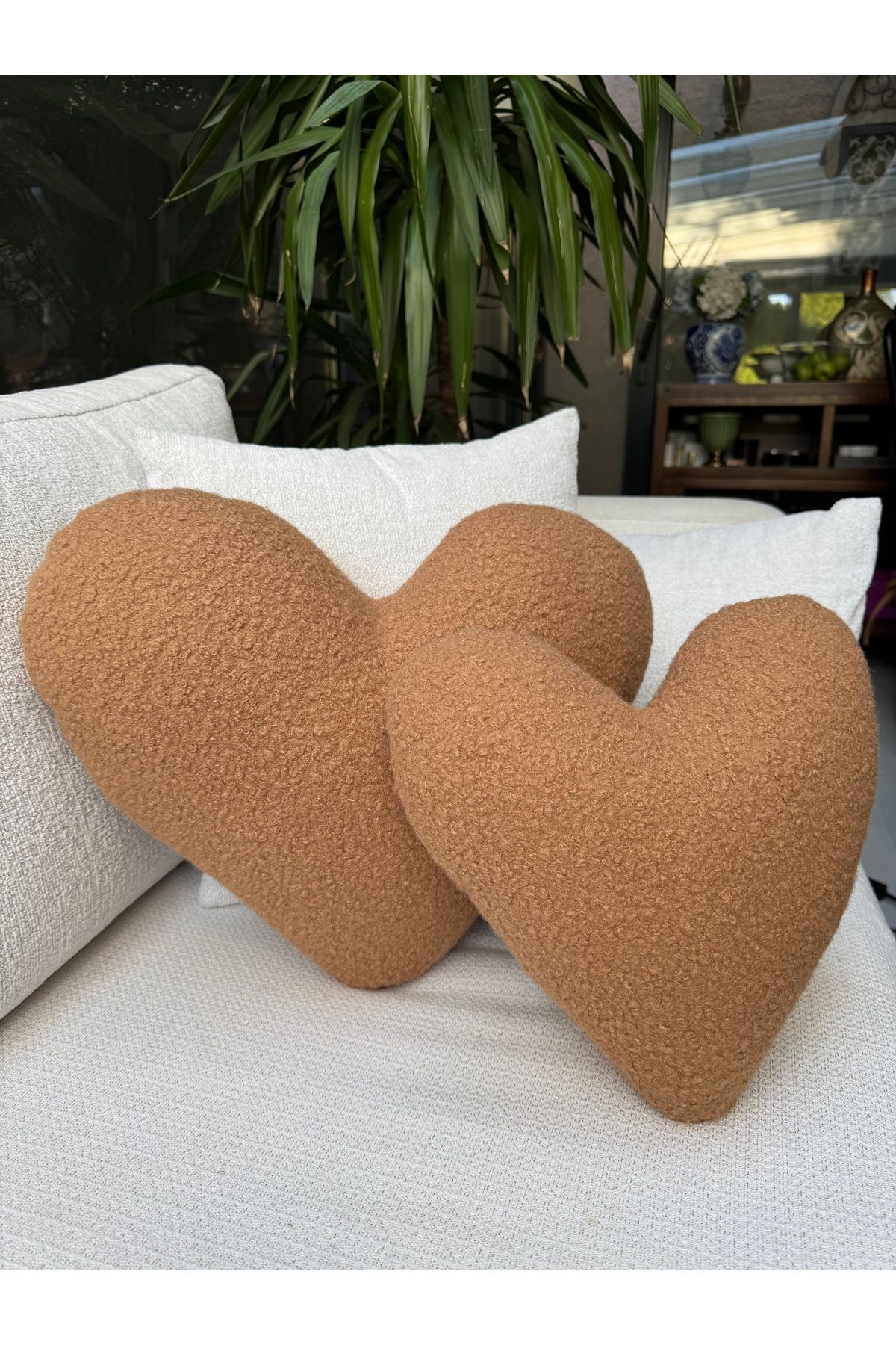 sevaradekor Teddy Kalp Yastık Peluş Kalp Yastık Kalp Yastık Çocuk Yastık Küçük Boy