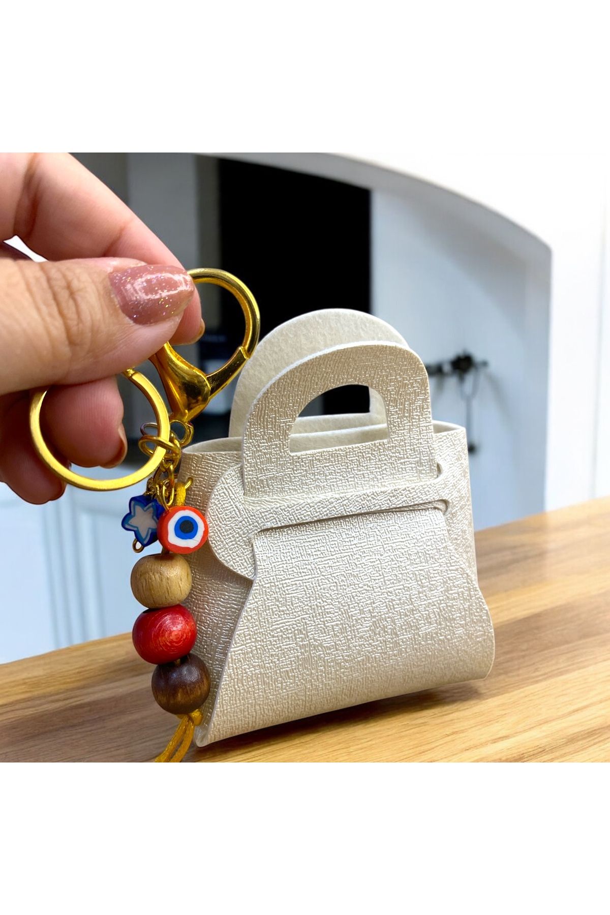 DKY Mini Çanta Şeklinde Çanta Charm Çanta Aksesuar Anahtarlık