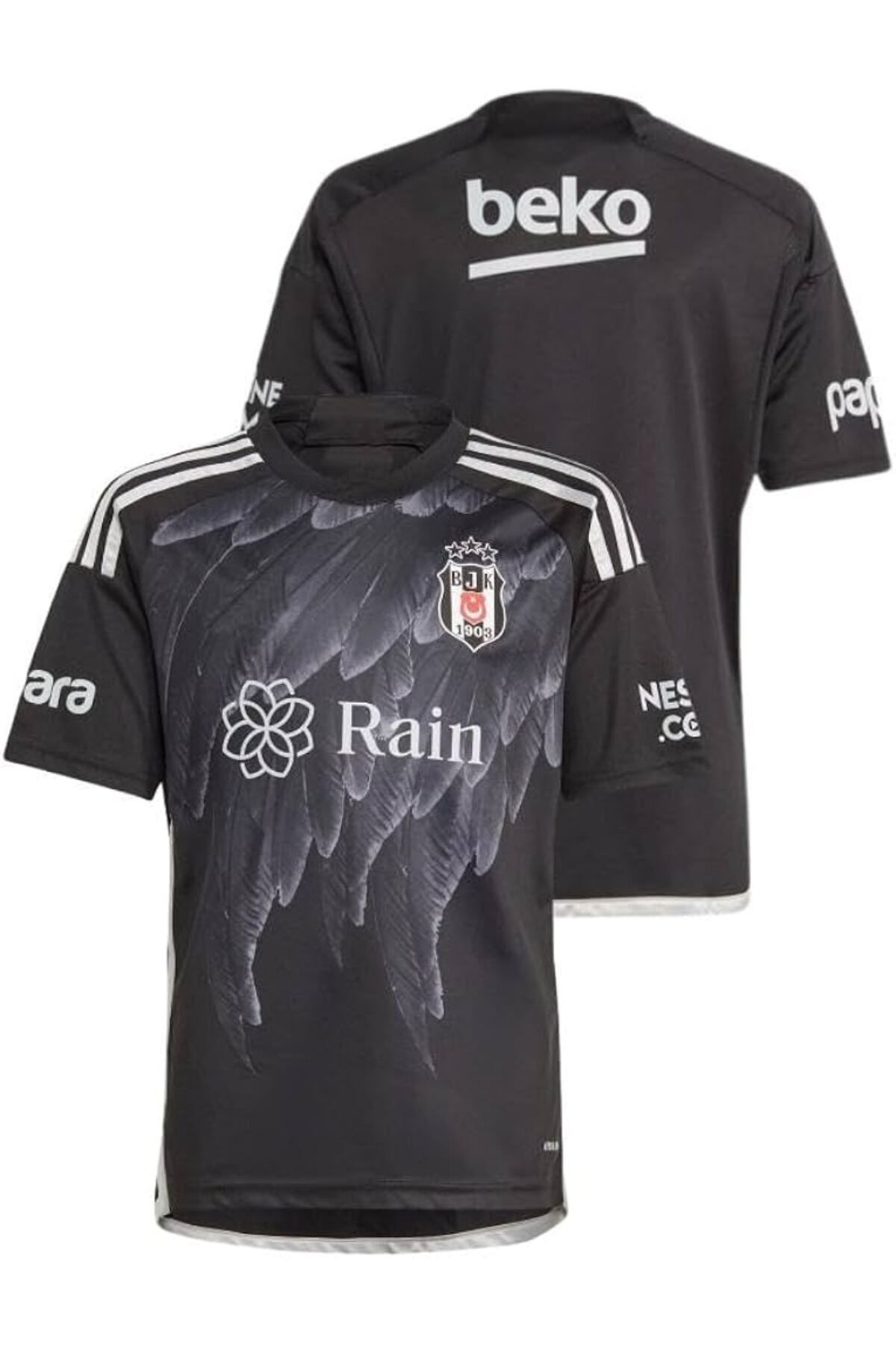Marka Extra B.Eşik'.tAş // 2023/20244 YENİ SEZON SİYAH KANAT DESENLİ YETİŞKİN futbol forması ARKASI BOŞ İSİMSİZ