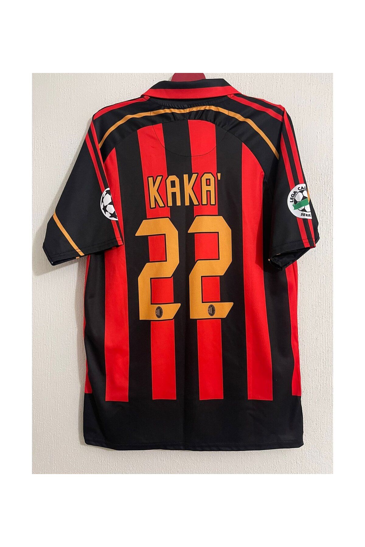 Marka Extra Ac Milan 2007 SEZON KAKA leite 22 RETRO NOSTALJİ FUTBOL YETİŞKİN FUTBOL FORMASI SİYAH