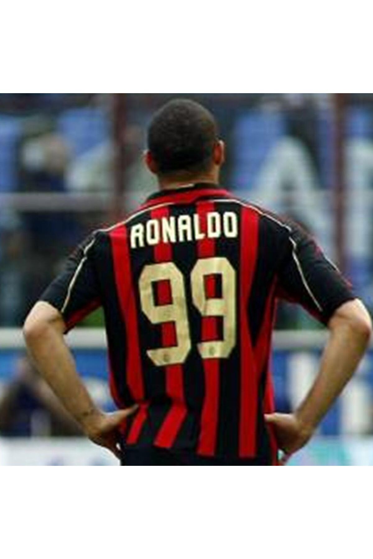 Marka Extra Ac Milan 2007 SEZON RONALDO NAZARİO 99 RETRO NOSTALJİ FUTBOL YETİŞKİN FUTBOL FORMASI SİYAH