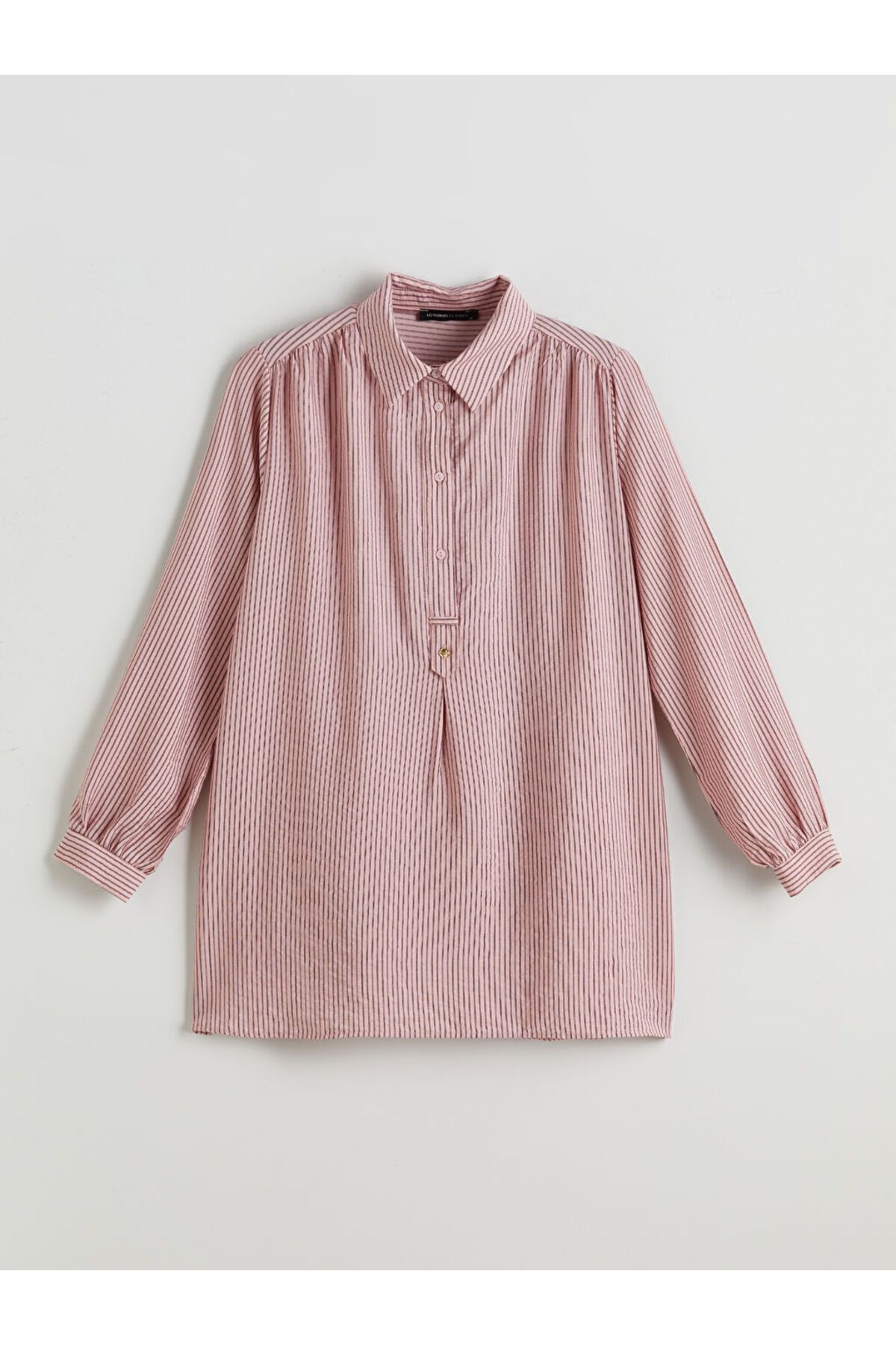 LC Waikiki LCW Çizgili Oversize Kadın Gömlek Tunik