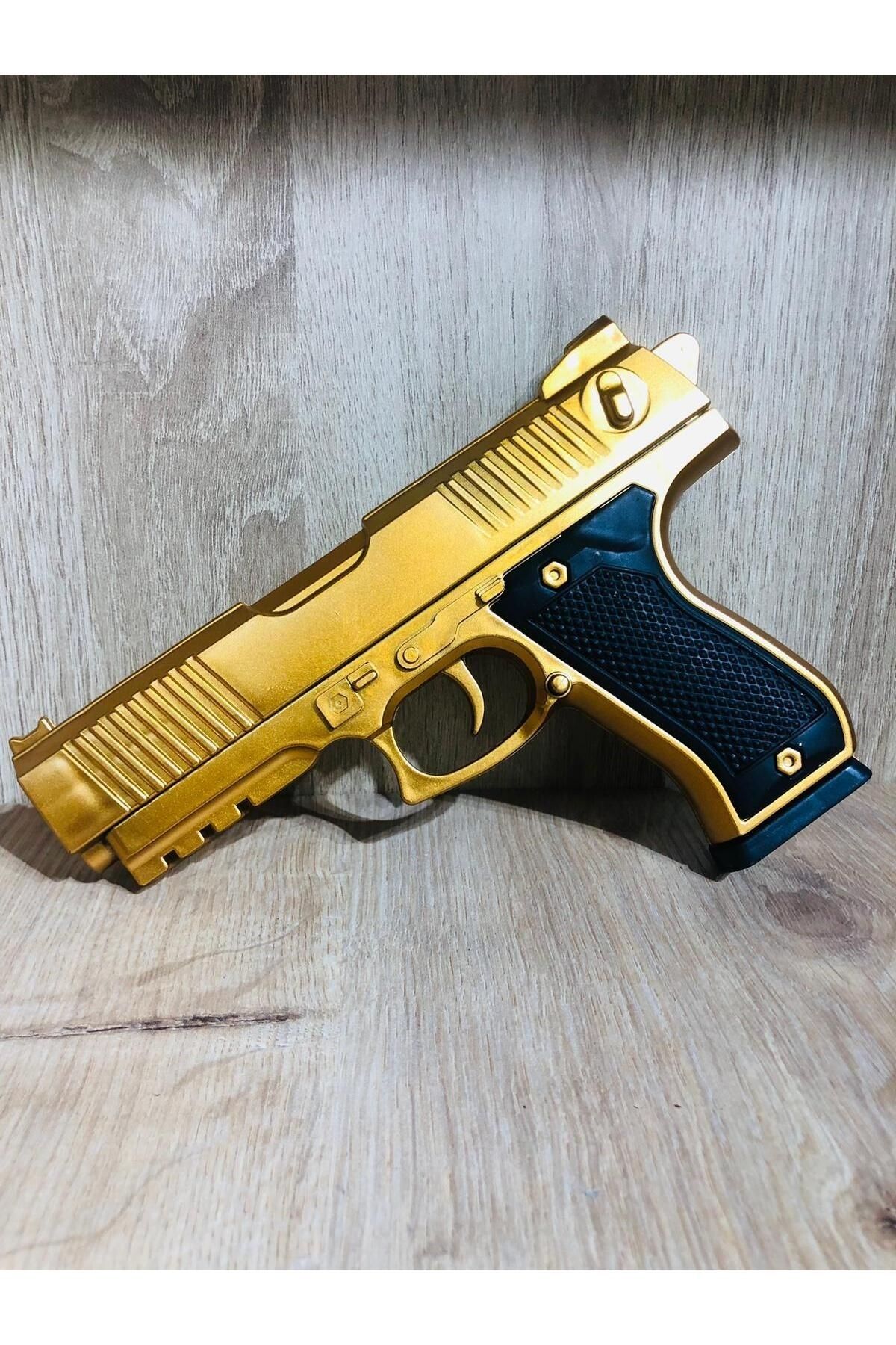 Marsel oyuncak Gold ve Gümüş Renk Boncuklu Oyuncak Tabanca 1 Adet