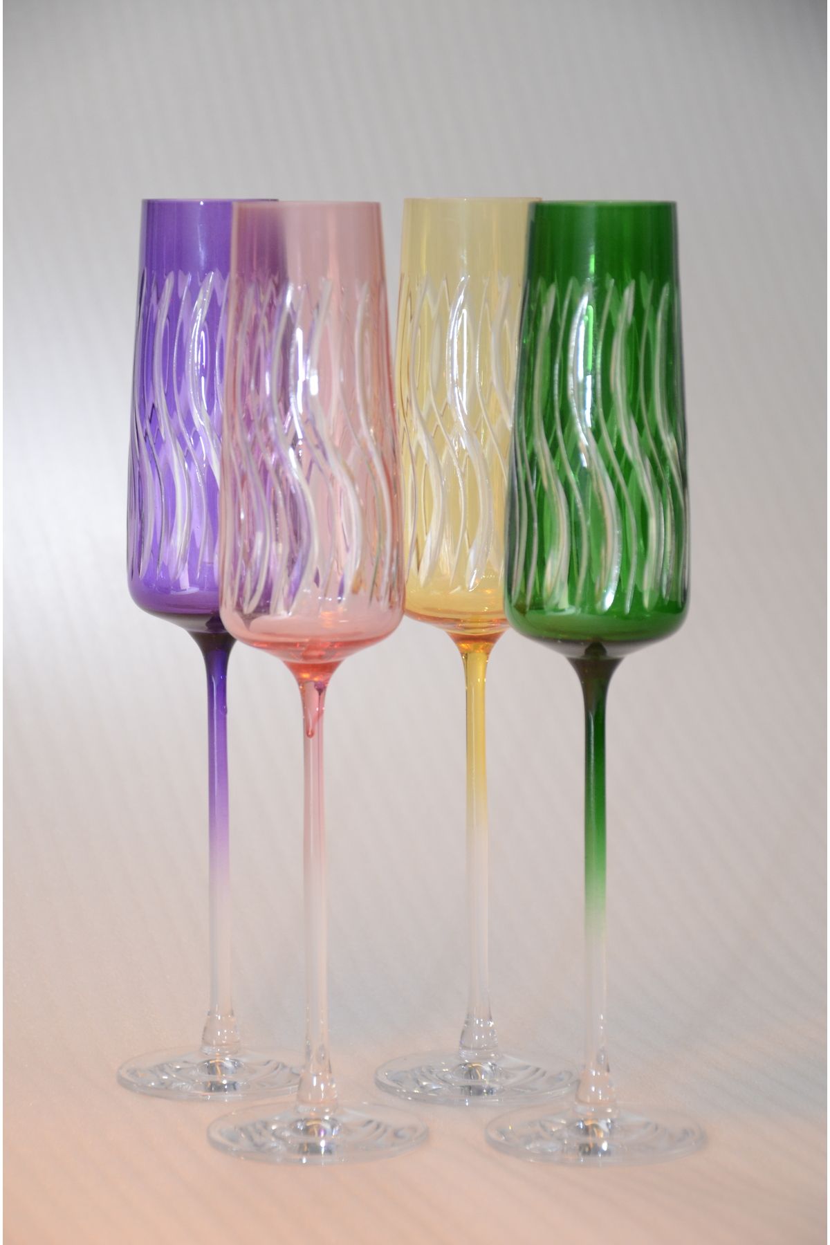 Maison Cristal d'Art Ripple Flut Kadeh / 4 Adet