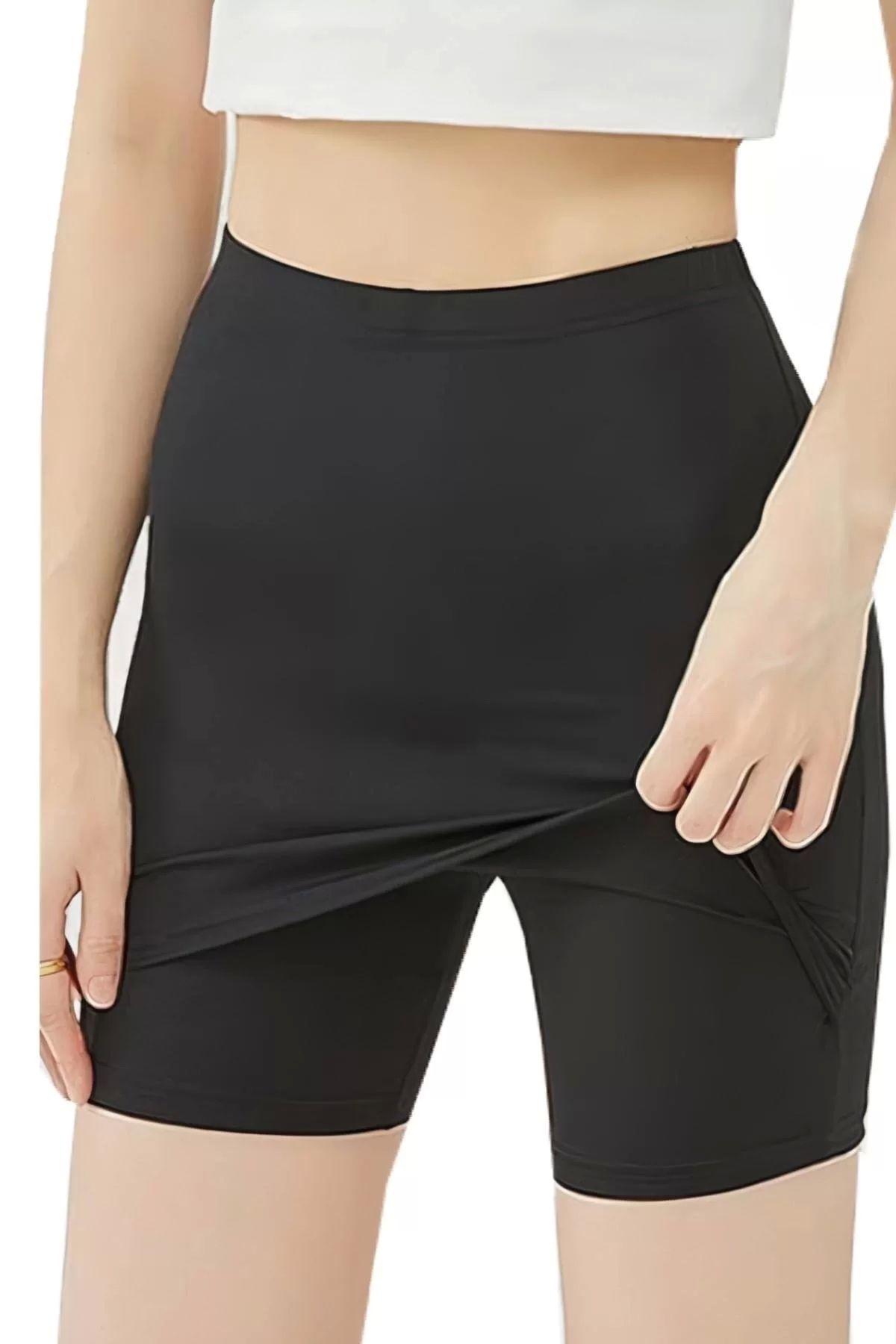 Moon wear Çift Katmanlı Etek Altı Şort
