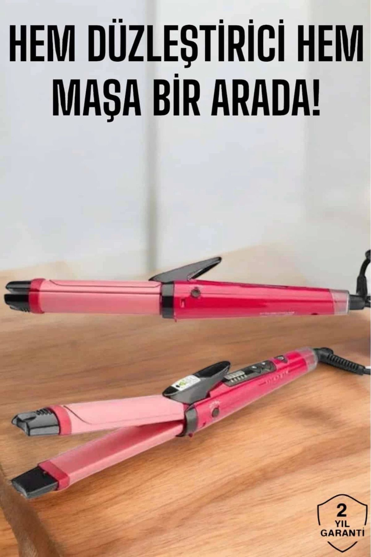 DENİZBİLİŞİM Hem Düzleştirici Hem Maşa Saç Şekillendirici
