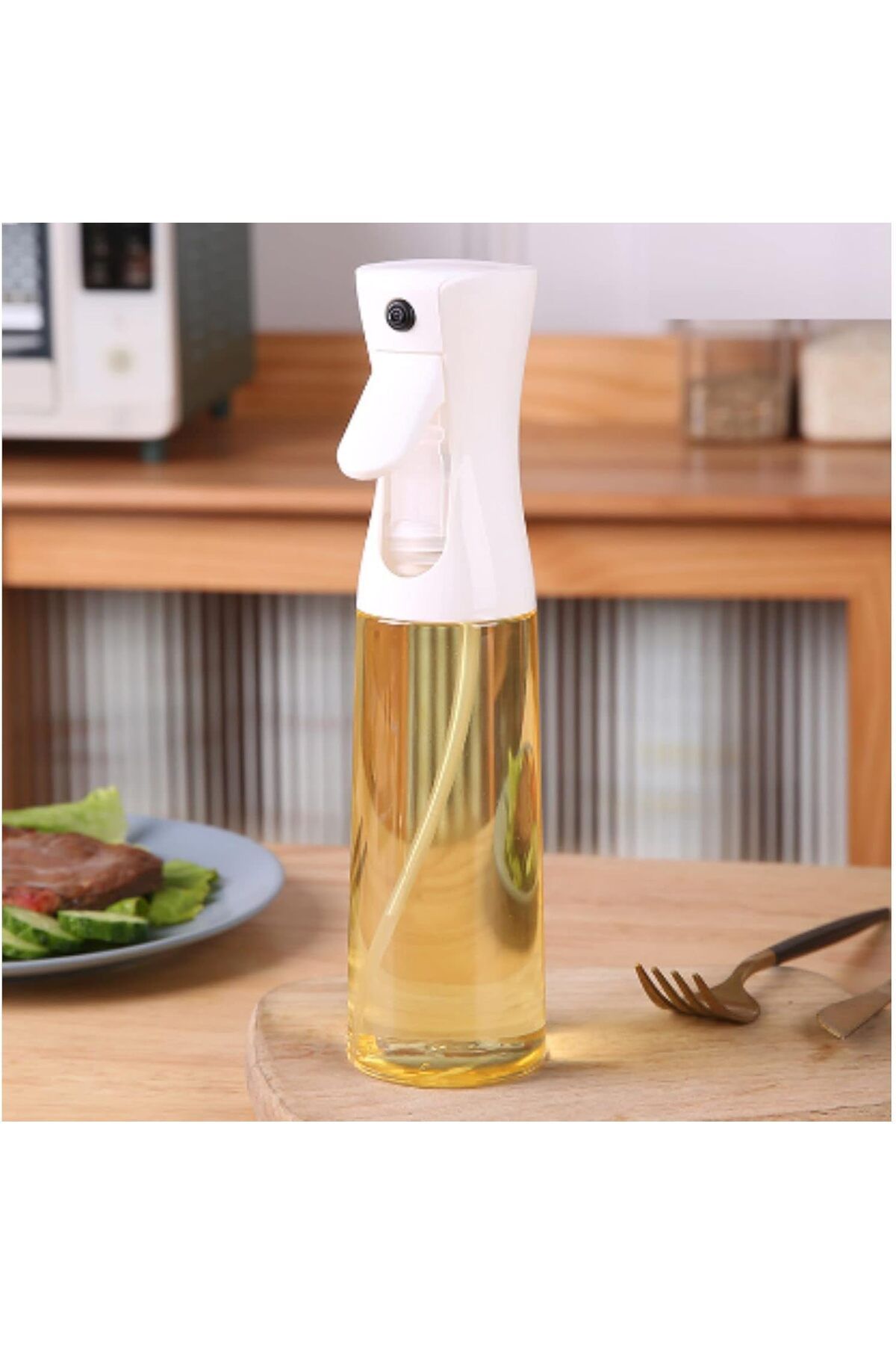 TARIK HOME Yağ Spreyi Şişesi – Airfryer Uyumlu Zeytinyağı ve Limonluk Püskürtücü, Cam Yağdanlık 250 ml