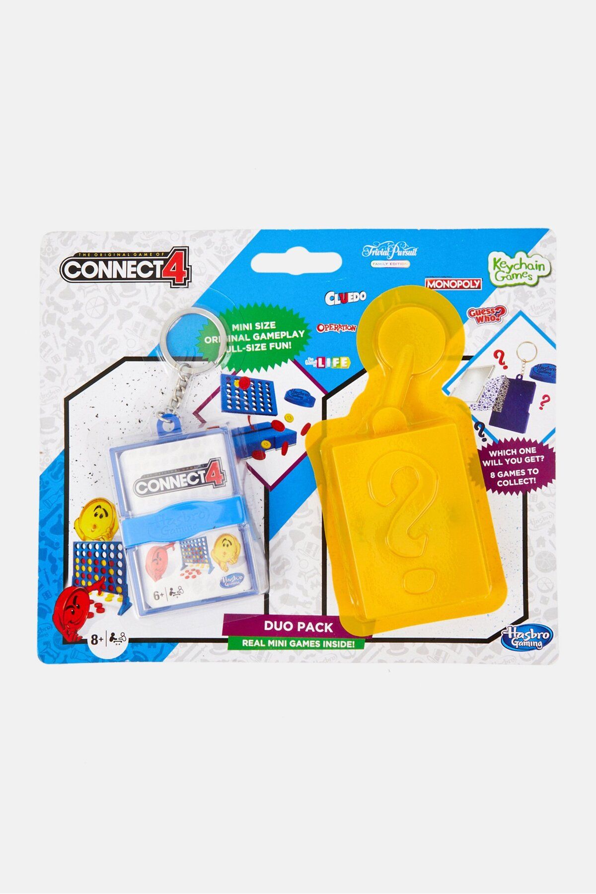 Monopoly-Hasbro Keychain Mini Duo Pack Connect 4 And Mystery Game, Assorted 1
