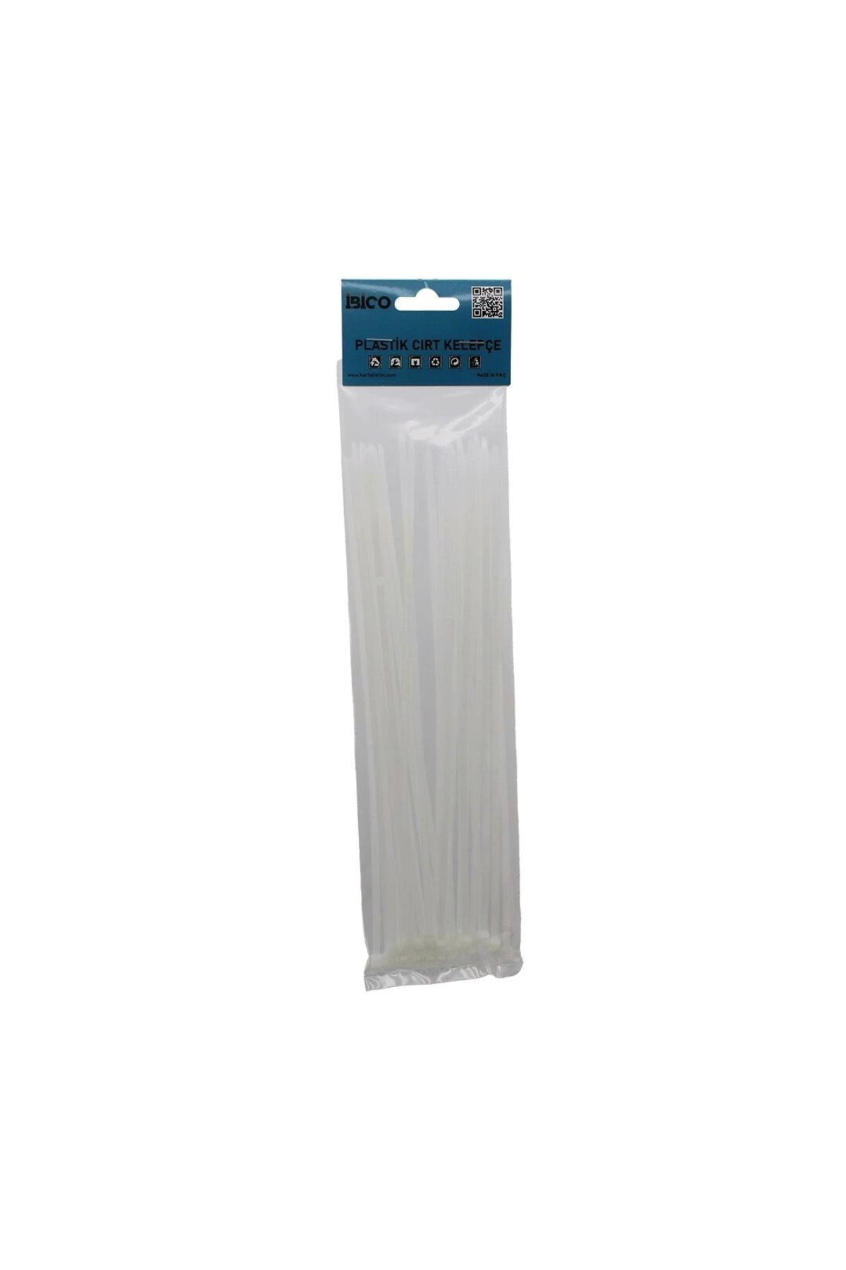 Moon 25pcs Beyaz 3.6x250mm Plastik Cırt Kelepçe