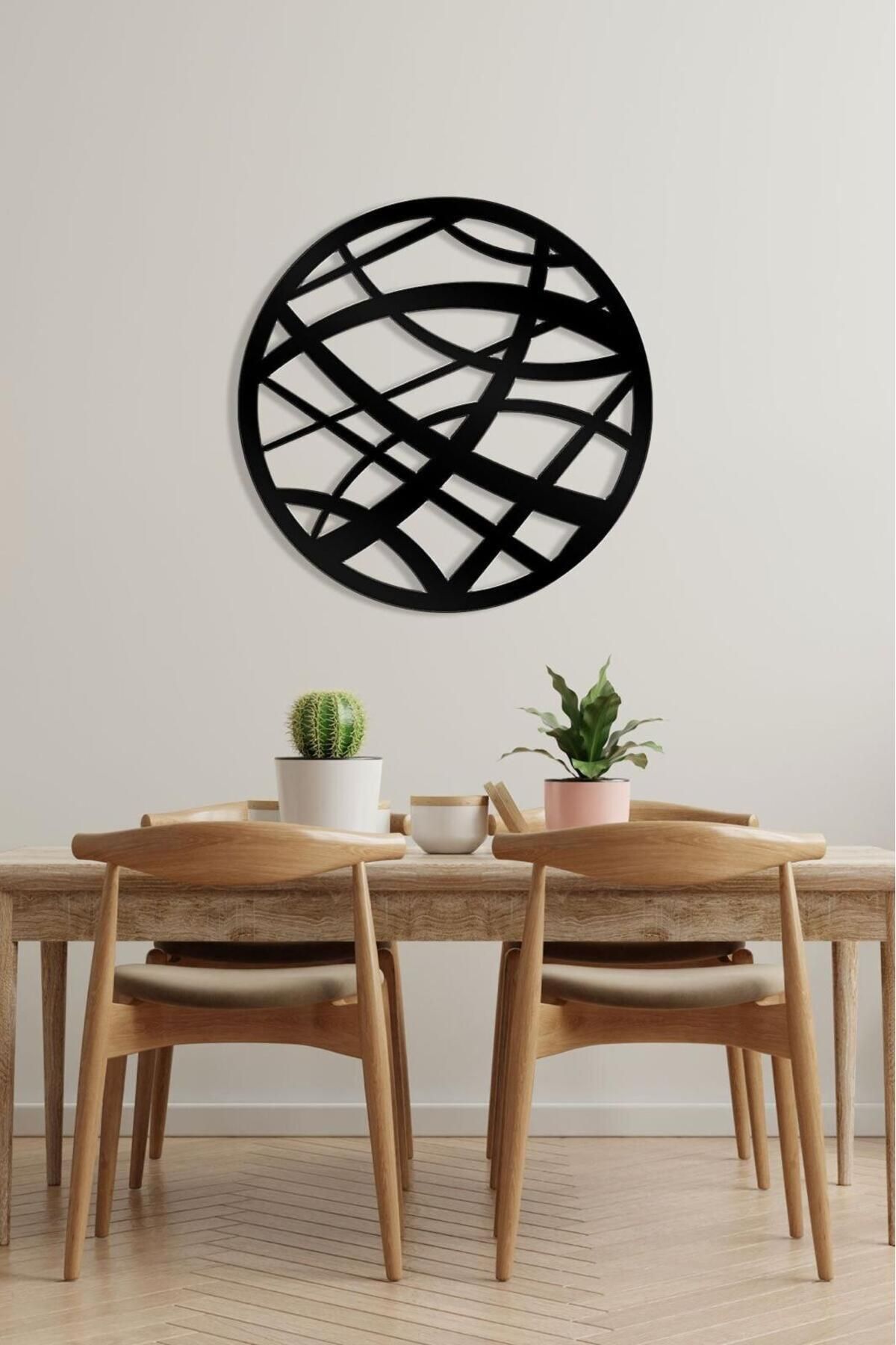 LUNOART MODERN DÜĞÜMLER DAİRESEL METAL TABLO