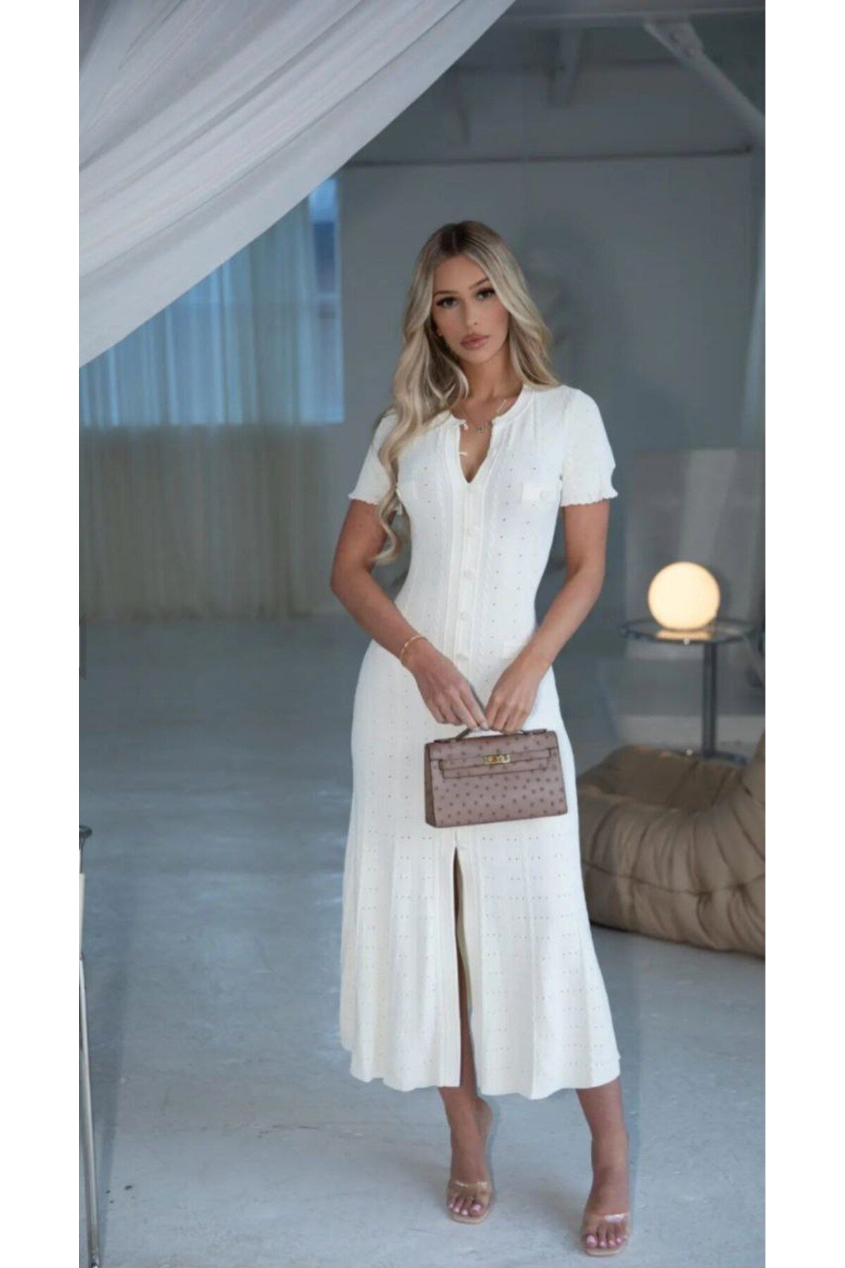 Abalı Yeni sezon,triko maxi Elbise Jar Almajboir CHA-NEL model ,