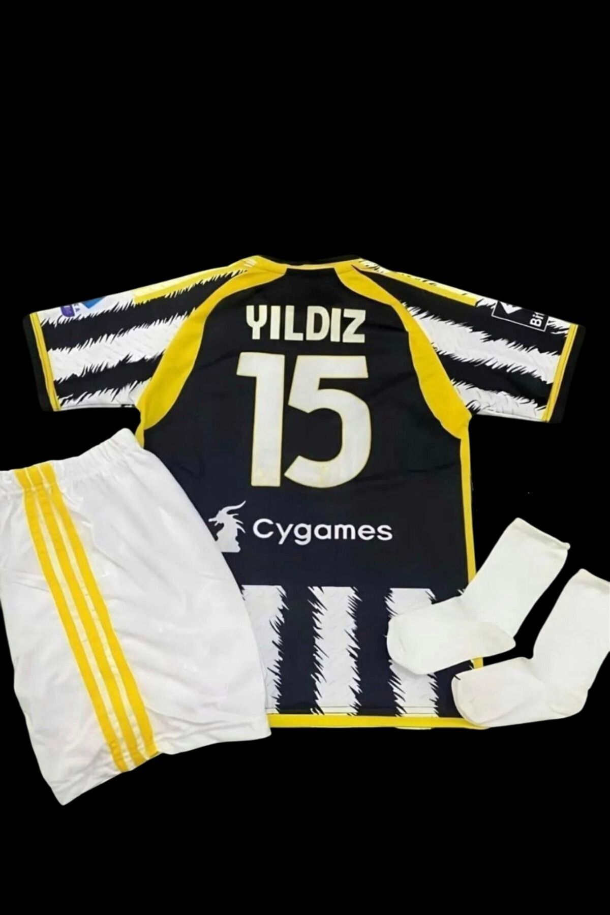 FAMİLYSTAN Juventuss/JJ/ Kenan Yıldız 15 Yeni Sezon Iç Saha Çocuk Forması 4Lü Set 2023/24 Spor T-Shirt