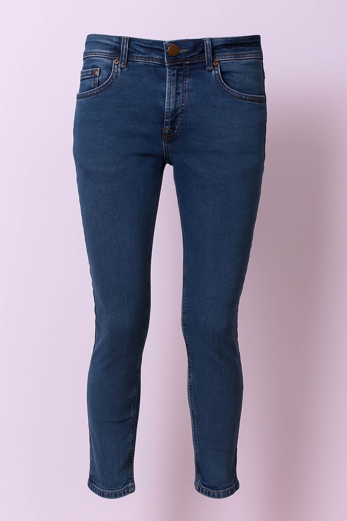 trender Likralı Açık Mavi Erkek Jean Pantolon
