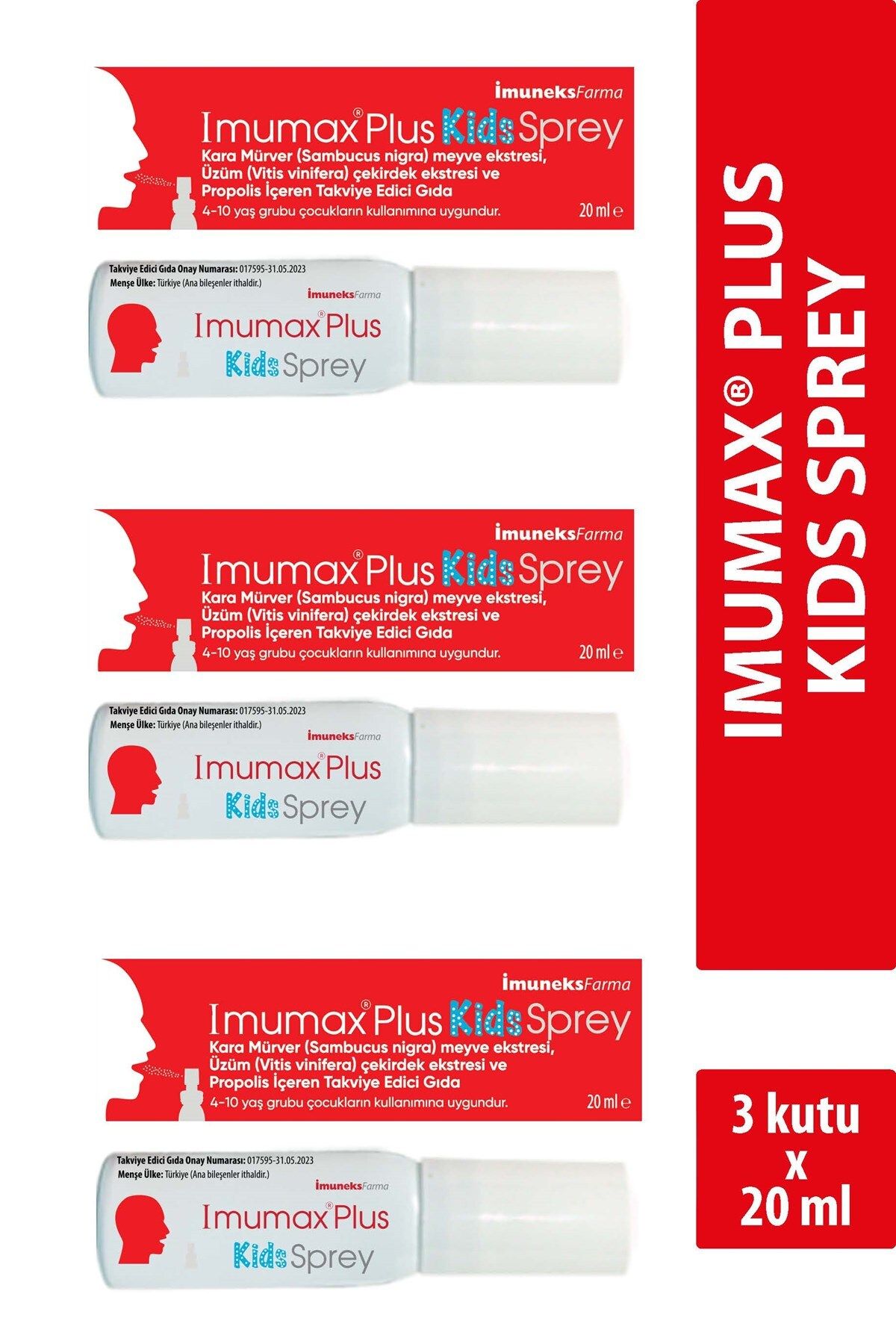 Imuneks Farma Imumax®Plus Kids Sprey 20 ml x 3 Adet
