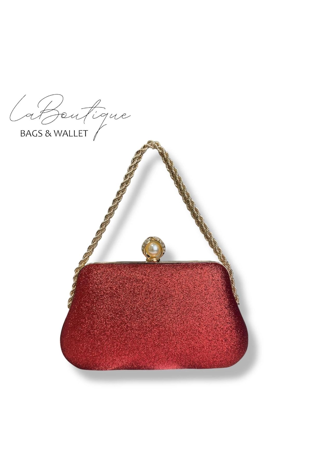 LA BOUTIQUE LB ABİYE ÇANTA 25-017 KIRMIZI