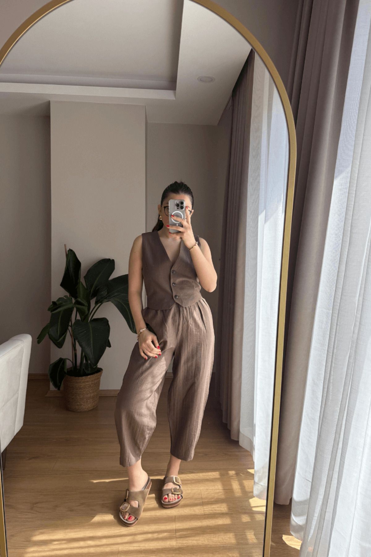 SEHOCO BUTİK Koyu Kahve Yelek Pantolon Takım