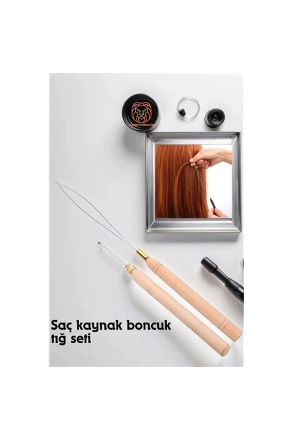 thebestnzm Saç Boncuk Uzatma Keratin Tığı Misina Seti