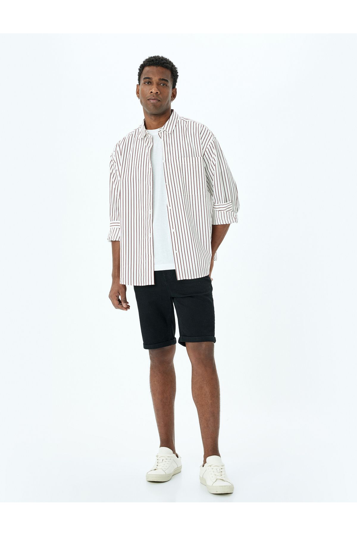 Koton Slim Fit Cep Detaylı Bermuda Kot Şort