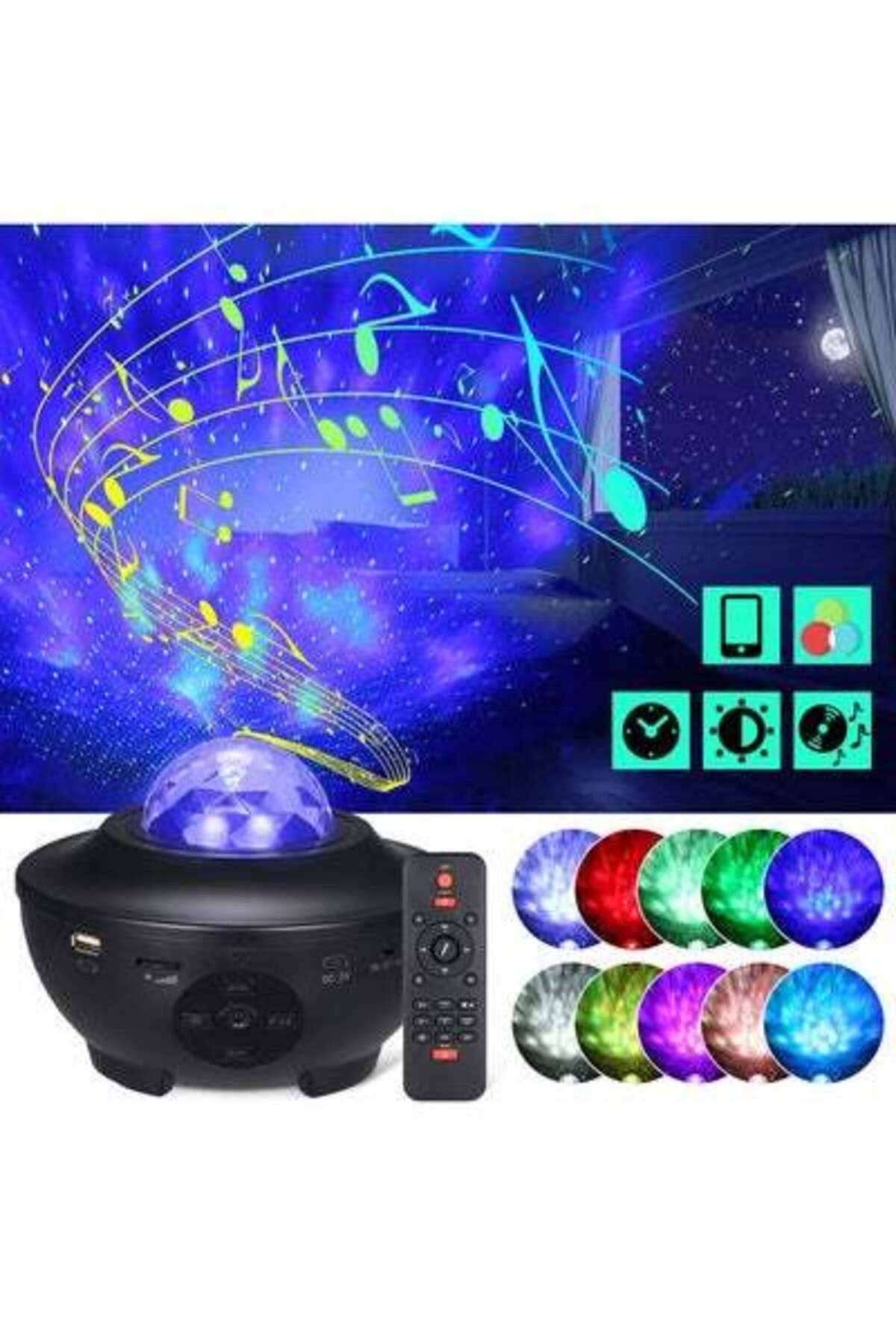 HALAMODO-Tomshine Starry Projector Light WiFi Connection Smartphone APP Control Remote Control Star Projector 3
