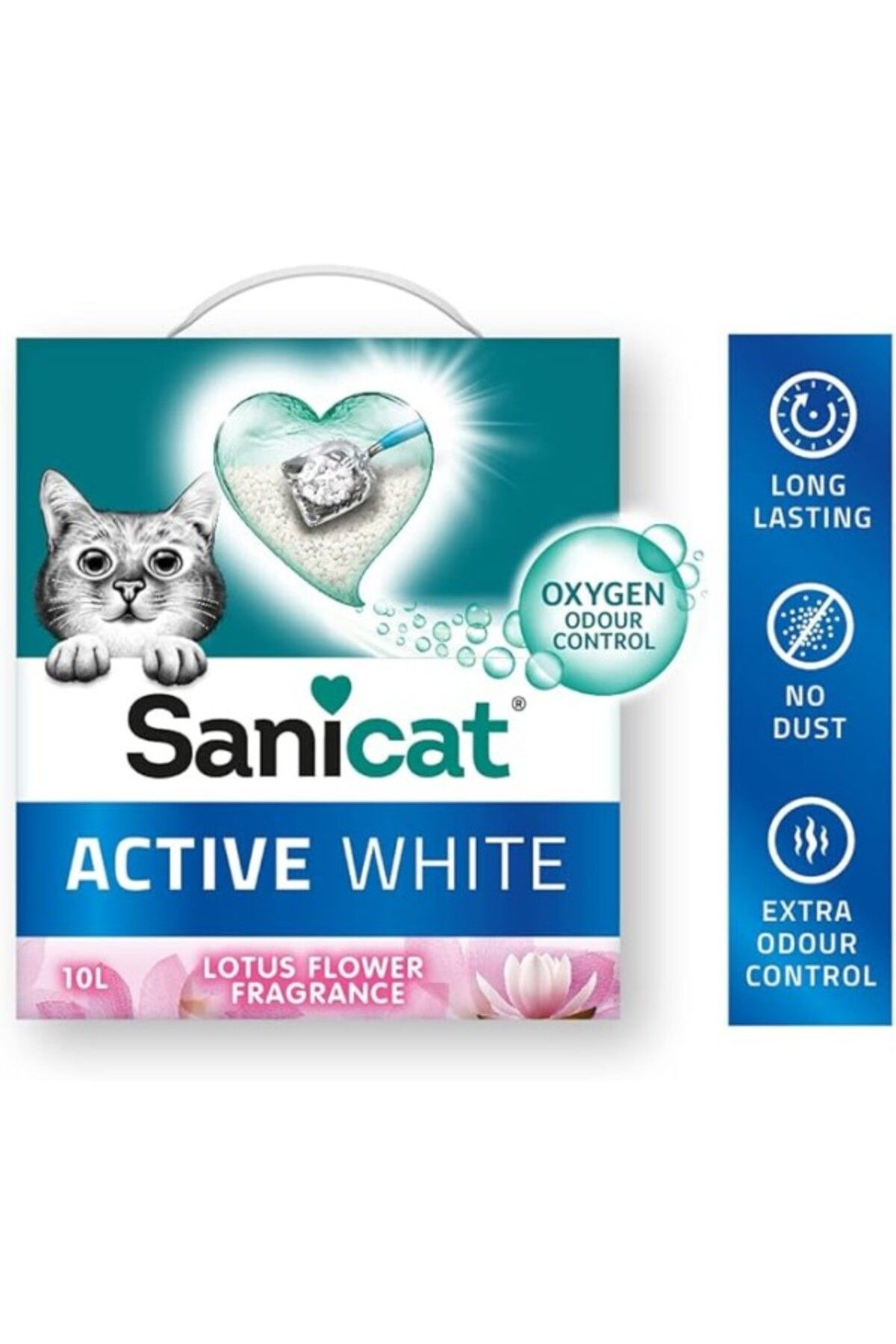 ShopZum Sanicat Active White Lotus Çiçeği Topaklanan Kumu 10l