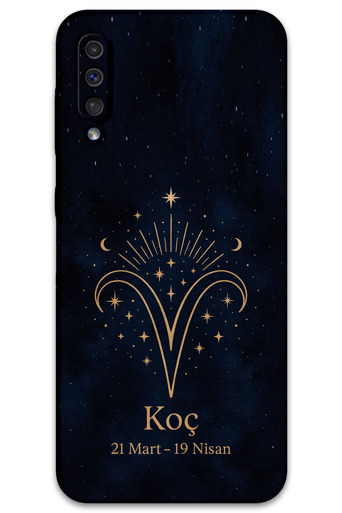 Gramaphone Galaxy A50 Uyumlu Koç Burcu Desenli Telefon Kılıfı + Ekran Koruyucu - 5768