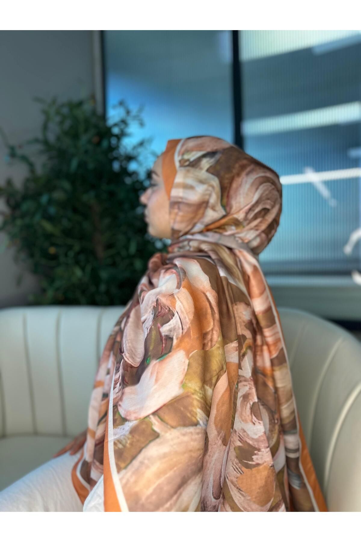 Oxygen Scarfs MAGNOLIA DESEN PAMUK İPEK ŞAL-6203253