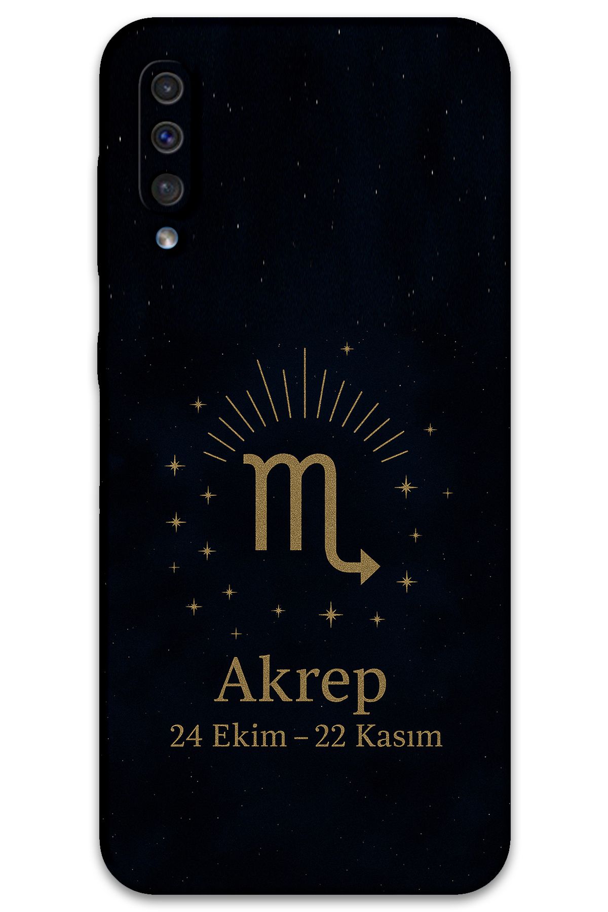 Gramaphone Galaxy A50 Uyumlu Akrep Burcu Desenli Telefon Kılıfı + Ekran Koruyucu - 5775