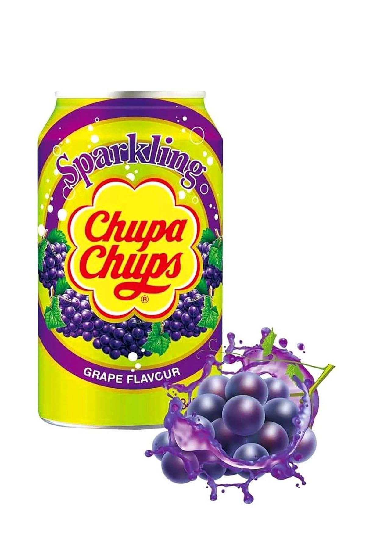 Transmed CHUPA CHUPS SPARKLİNG GRAPE FLAVOUR 345 ML * 6'LI