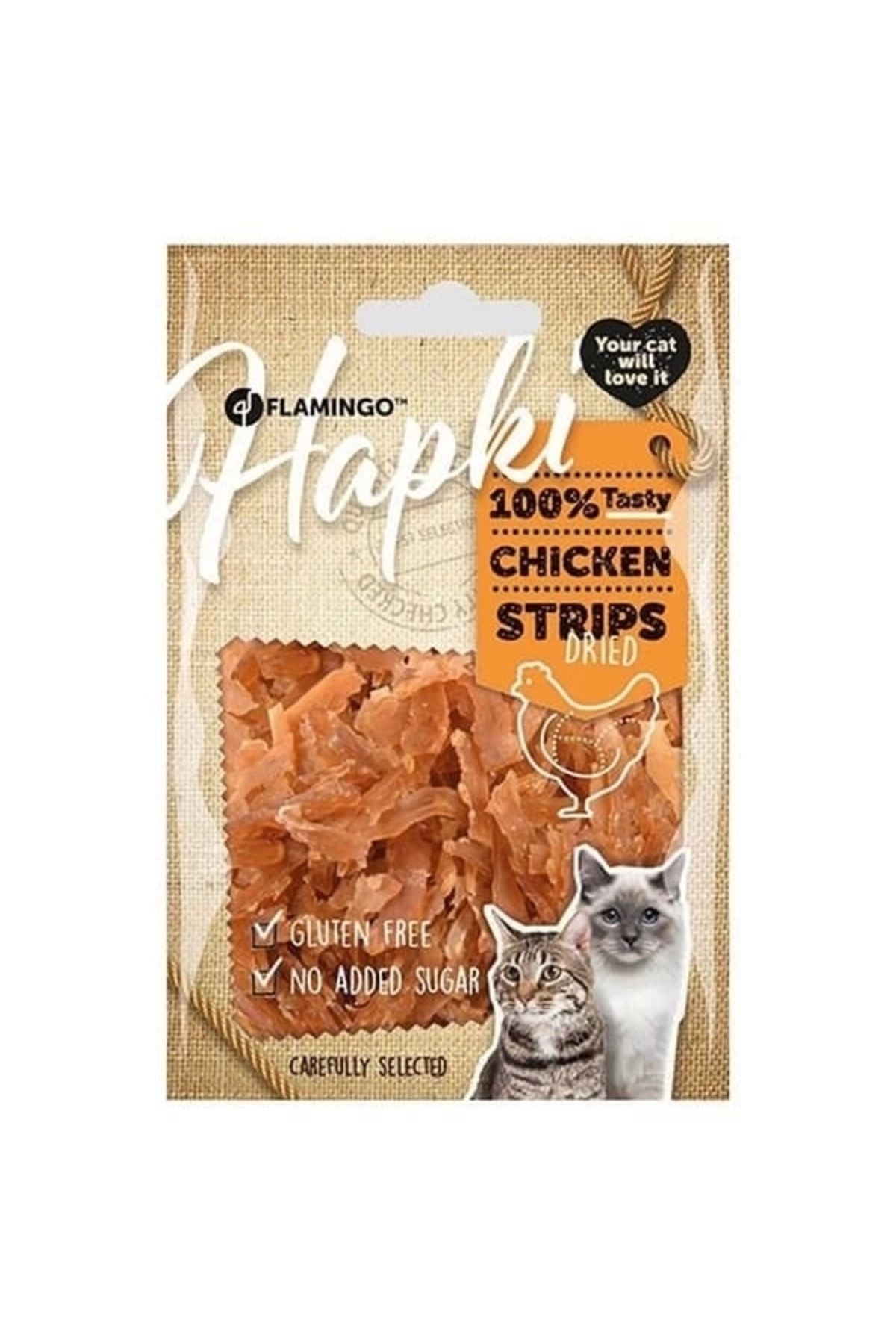 thebestnzm Flamingo Hapki Glutensiz Tavuklu Şerit Kedi Ödül Maması 50 Gr