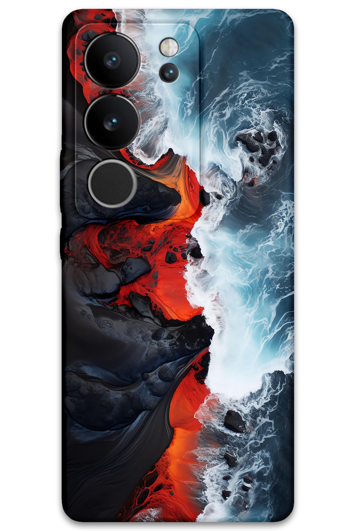 Gramaphone Vivo V29 Uyumlu Mermer Desenli Telefon Kılıfı + Ekran Koruyucu - 5811