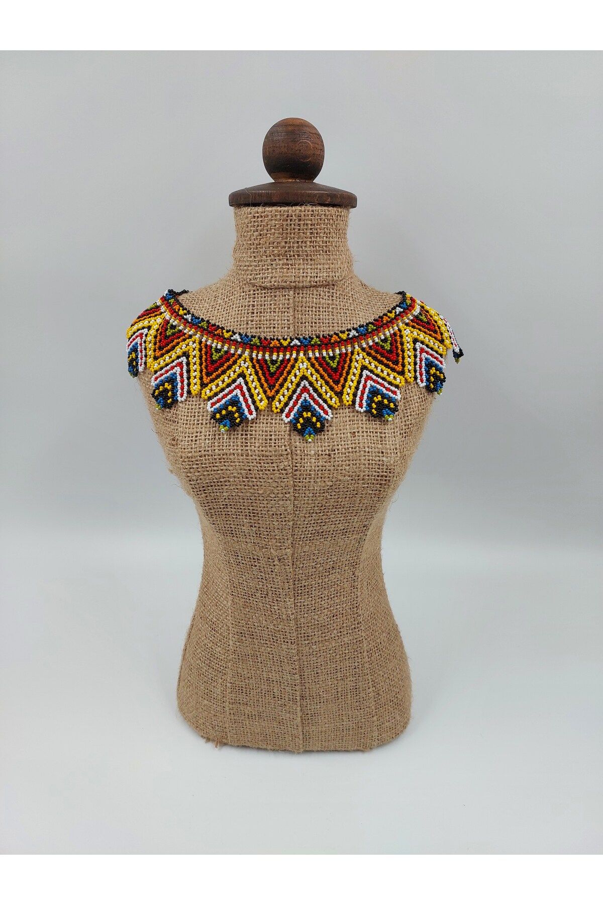 R G Handmade Design "Renklerin Ritmi – El Yapımı Etnik Desenli Kolye