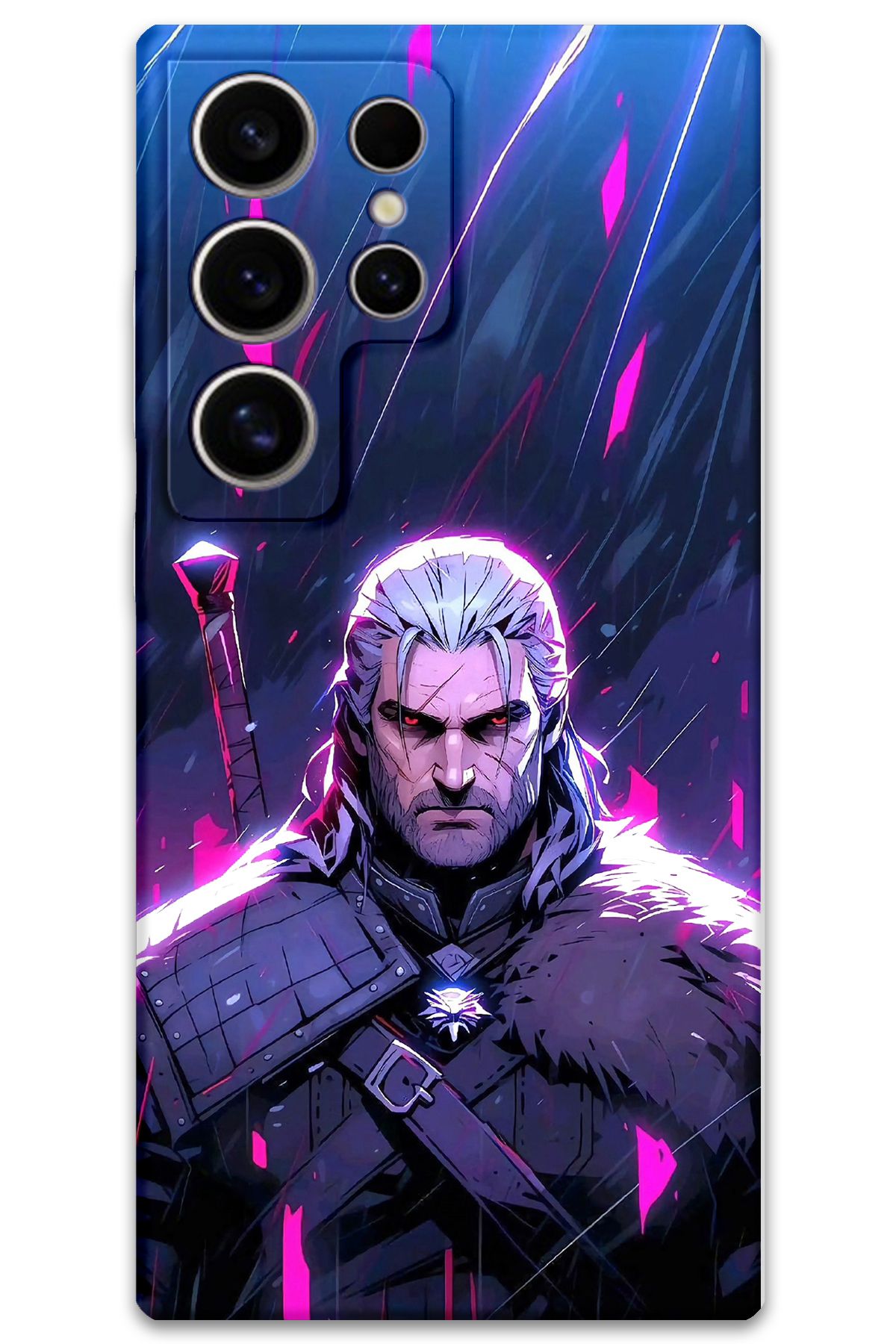 Gramaphone Galaxy S25 Ultra Uyumlu Geralt Desenli Telefon Kılıfı + Ekran Koruyucu - 5826