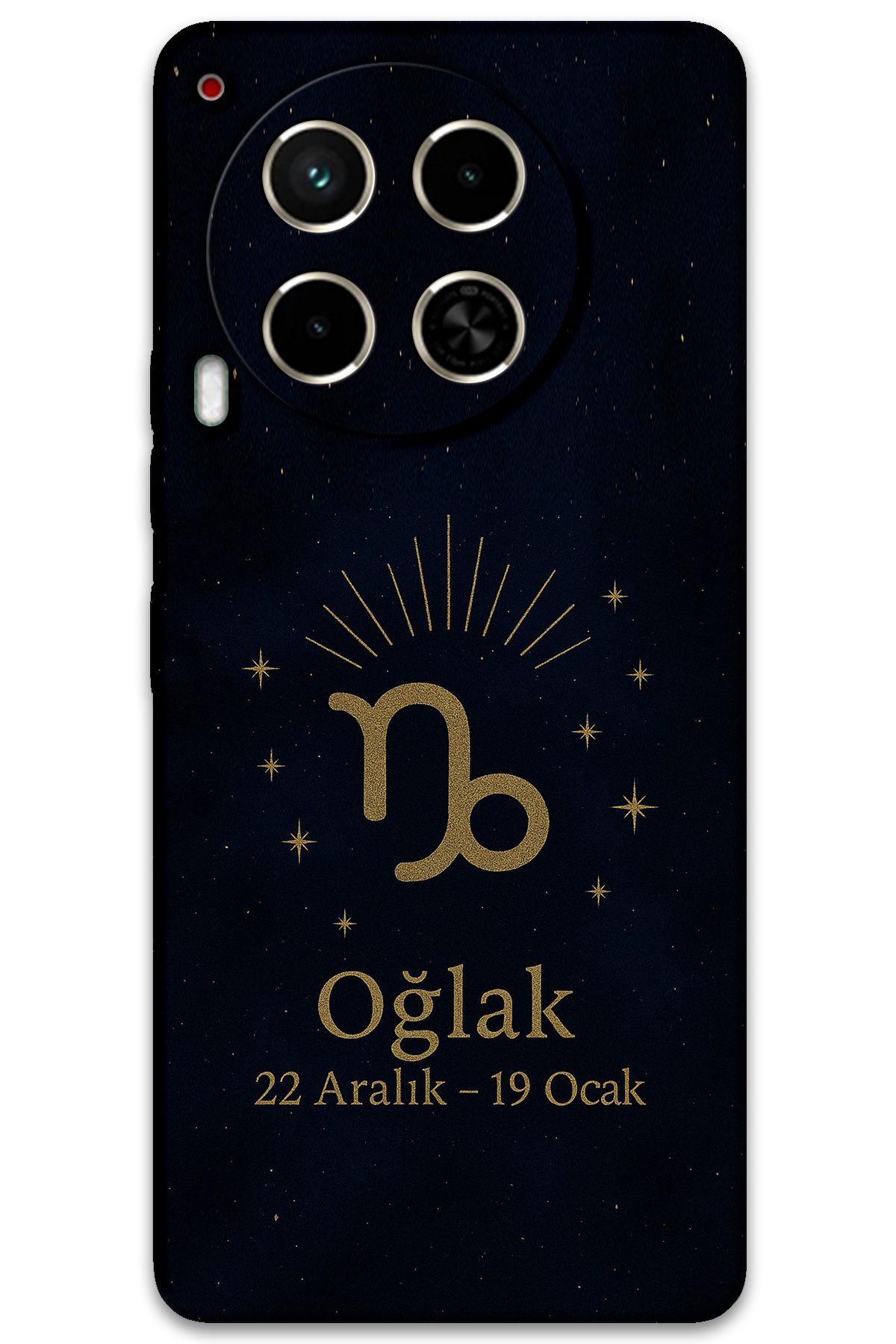 Gramaphone Tecno Camon 30 Uyumlu Oğlak Burcu Desenli Telefon Kılıfı + Ekran Koruyucu - 5777