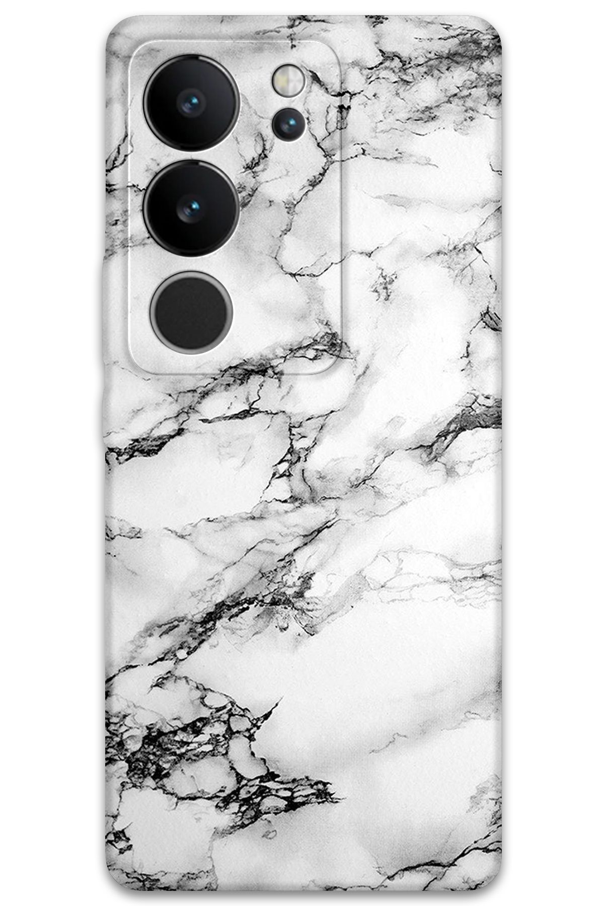 Gramaphone Vivo V29 Uyumlu Mermer Desenli Telefon Kılıfı + Ekran Koruyucu - 5817