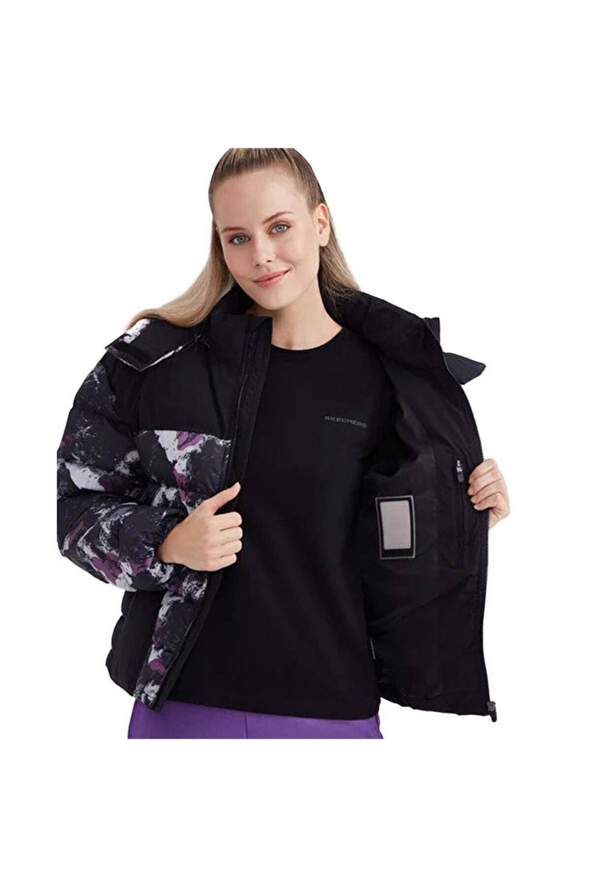 SKECHERS Kadın Ceket W Outerwear Padded Jacket S232062-001 görsel 2