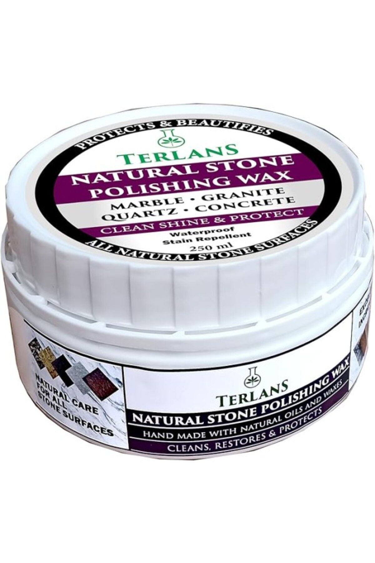 ShopZum Terlans Doğaltaş Granit Koruyucu Vaks Cila 250 Ml Natural Stone Polishing Wax